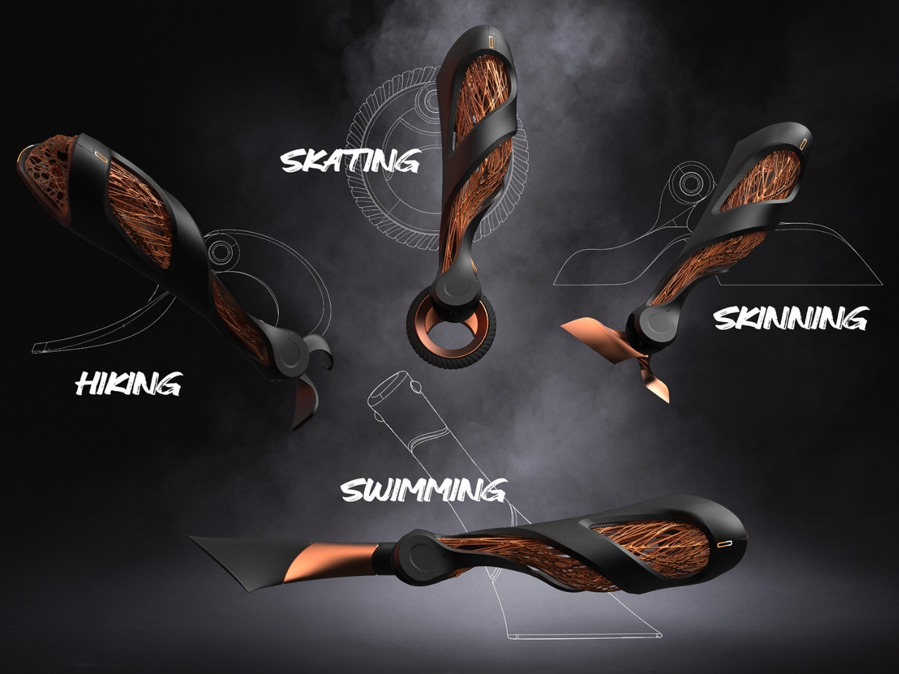 Motor prosthesis，Carbon Fiber Muscle Texture，incomplete aesthetics，Sports equipment，