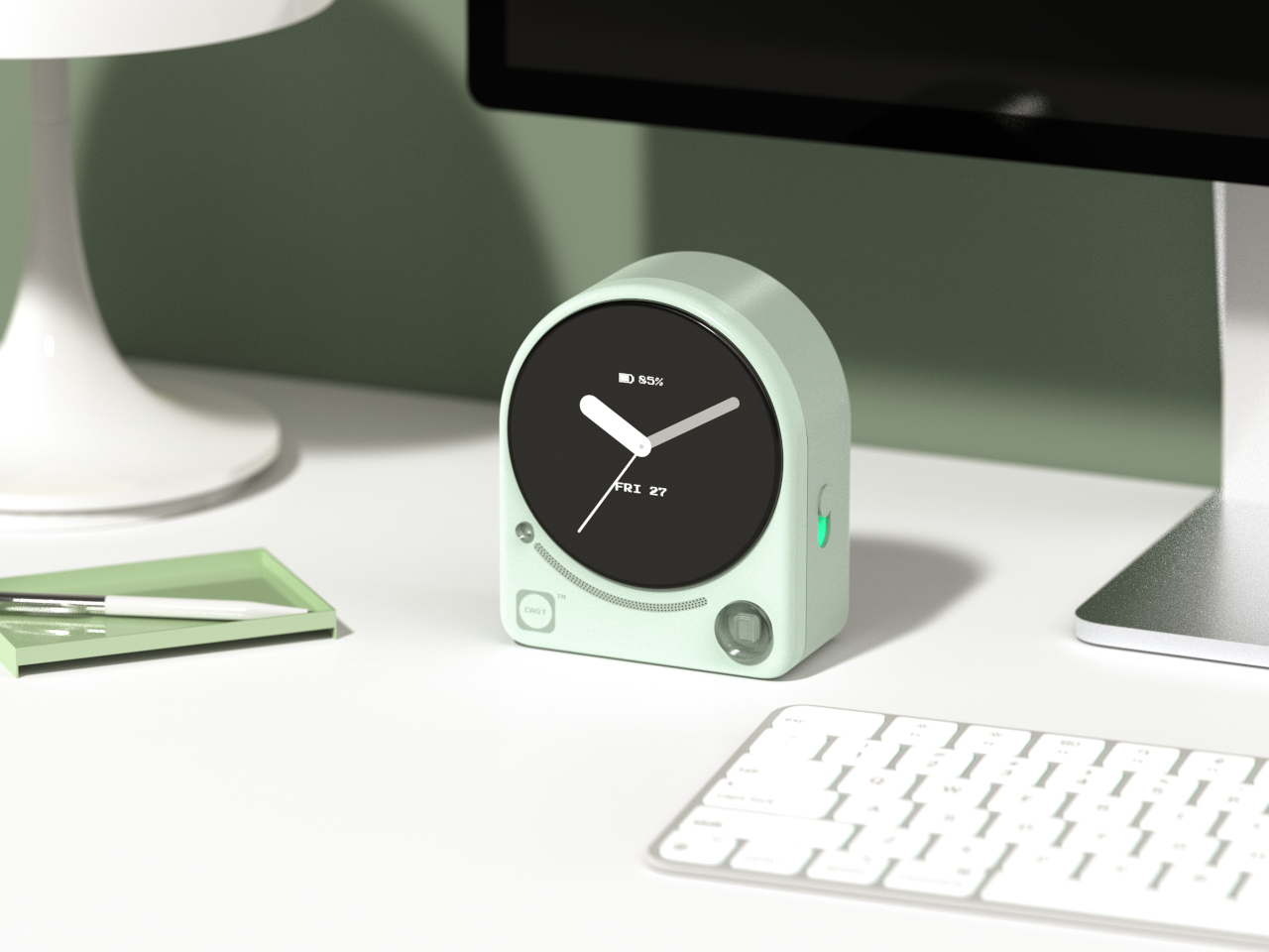 Desktop clock，AI Conference Minutes，Intelligent office，Secretary of the Conference，Braun Wind，