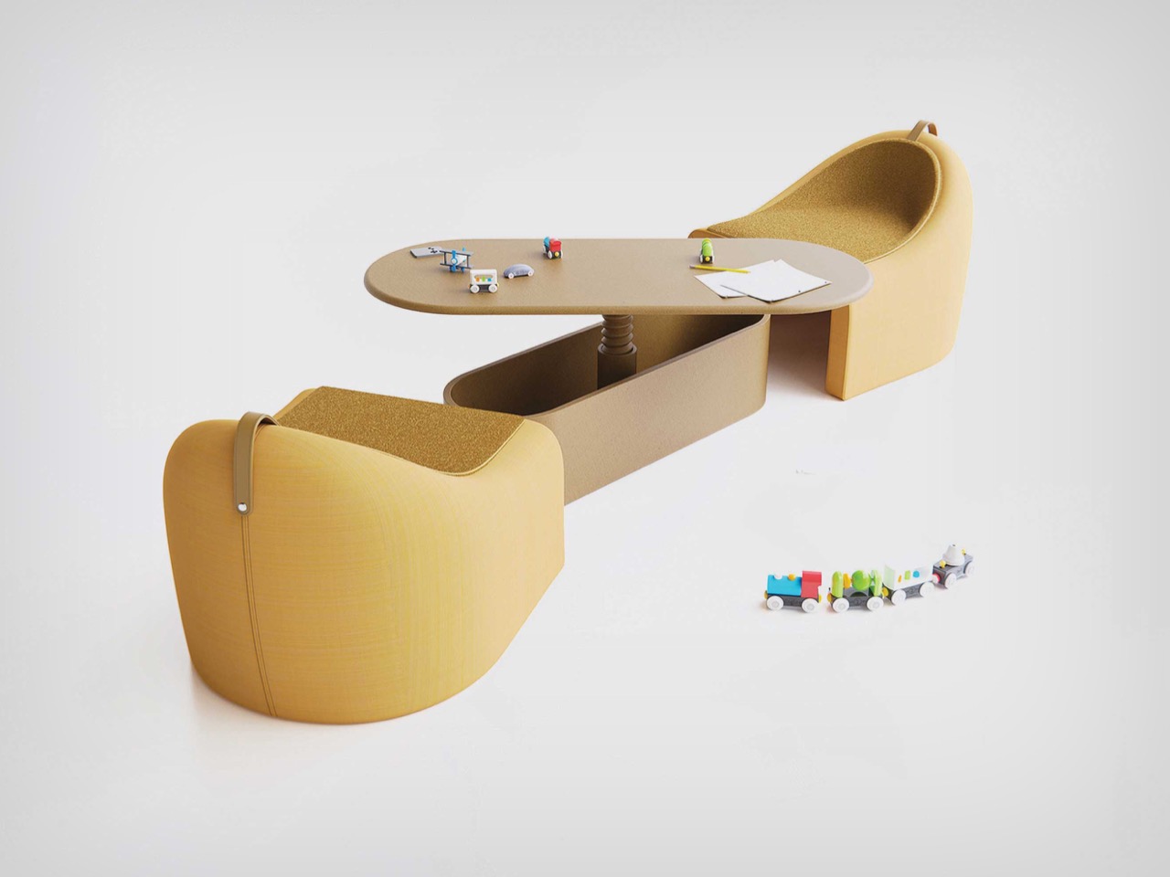 Twiny Sofa，Hidden table，Deformed furniture，Living room game table，Deformed furniture，