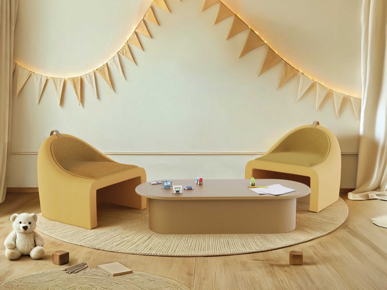 Twiny Sofa，Hidden table，Deformed furniture，Living room game table，Deformed furniture，