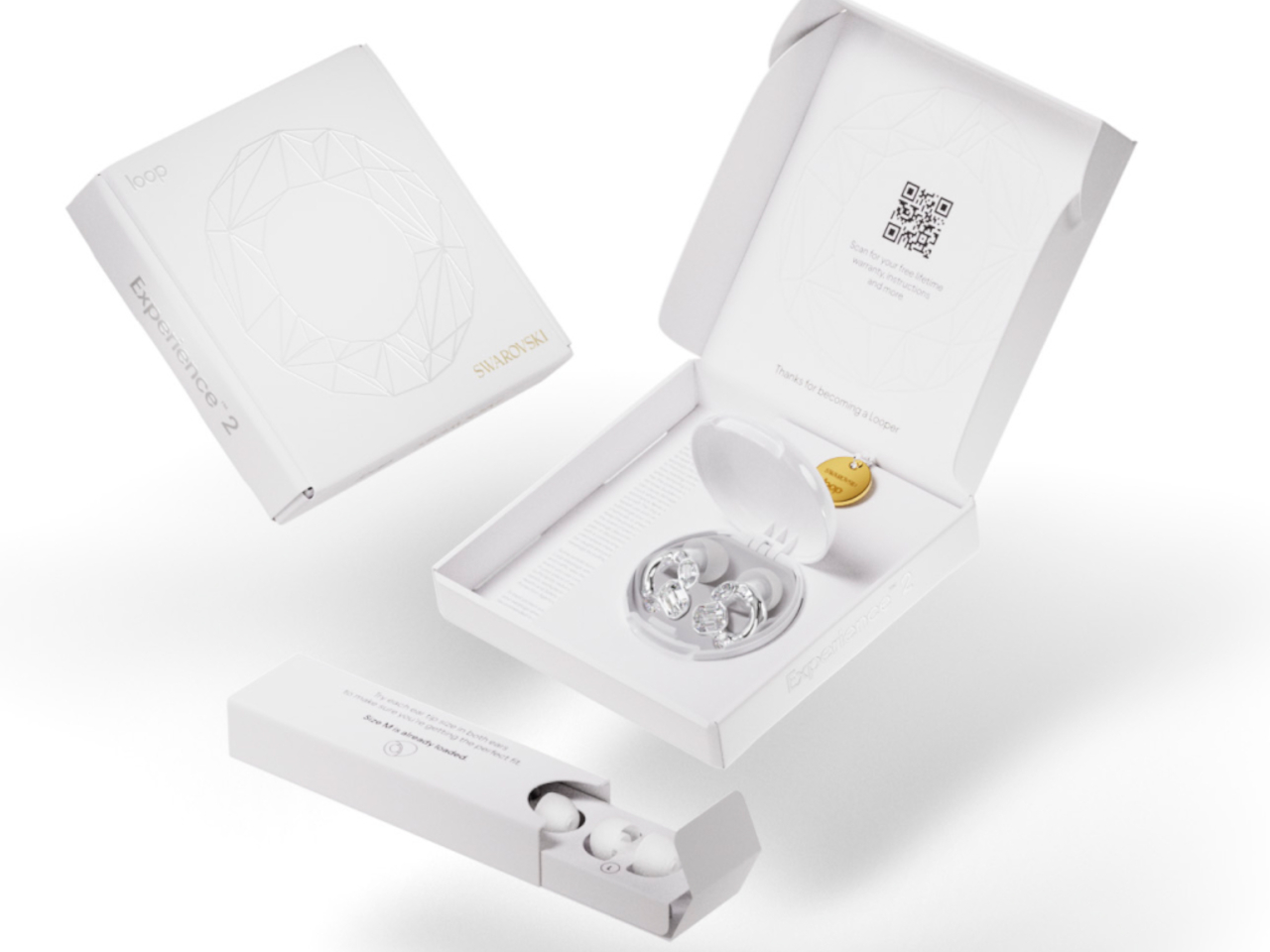 Earplugs，SWAROVSKI，Experience 2，loop，Crystal Cutting，