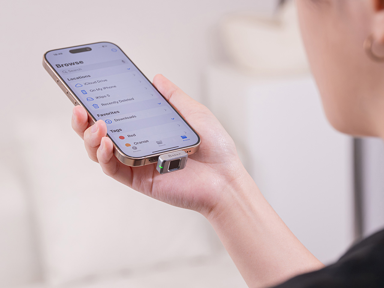 iKlips SSD，fingerprint identification，biometric encryption，Conceptual Storage，