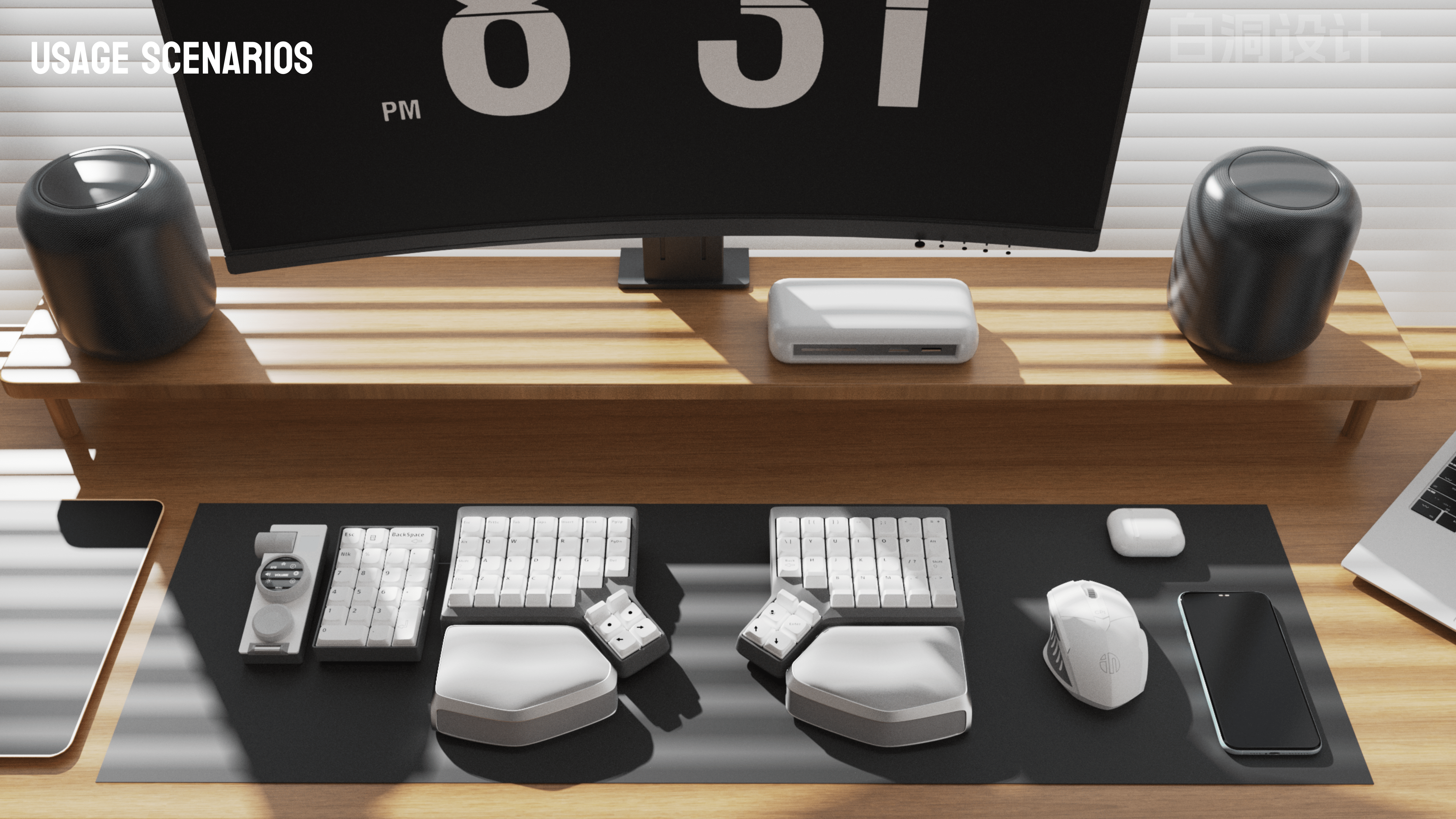 # Keyboard，# Ergonomics，# Modular，# Modular Ergonomic Keyboard，# Desktop Products，