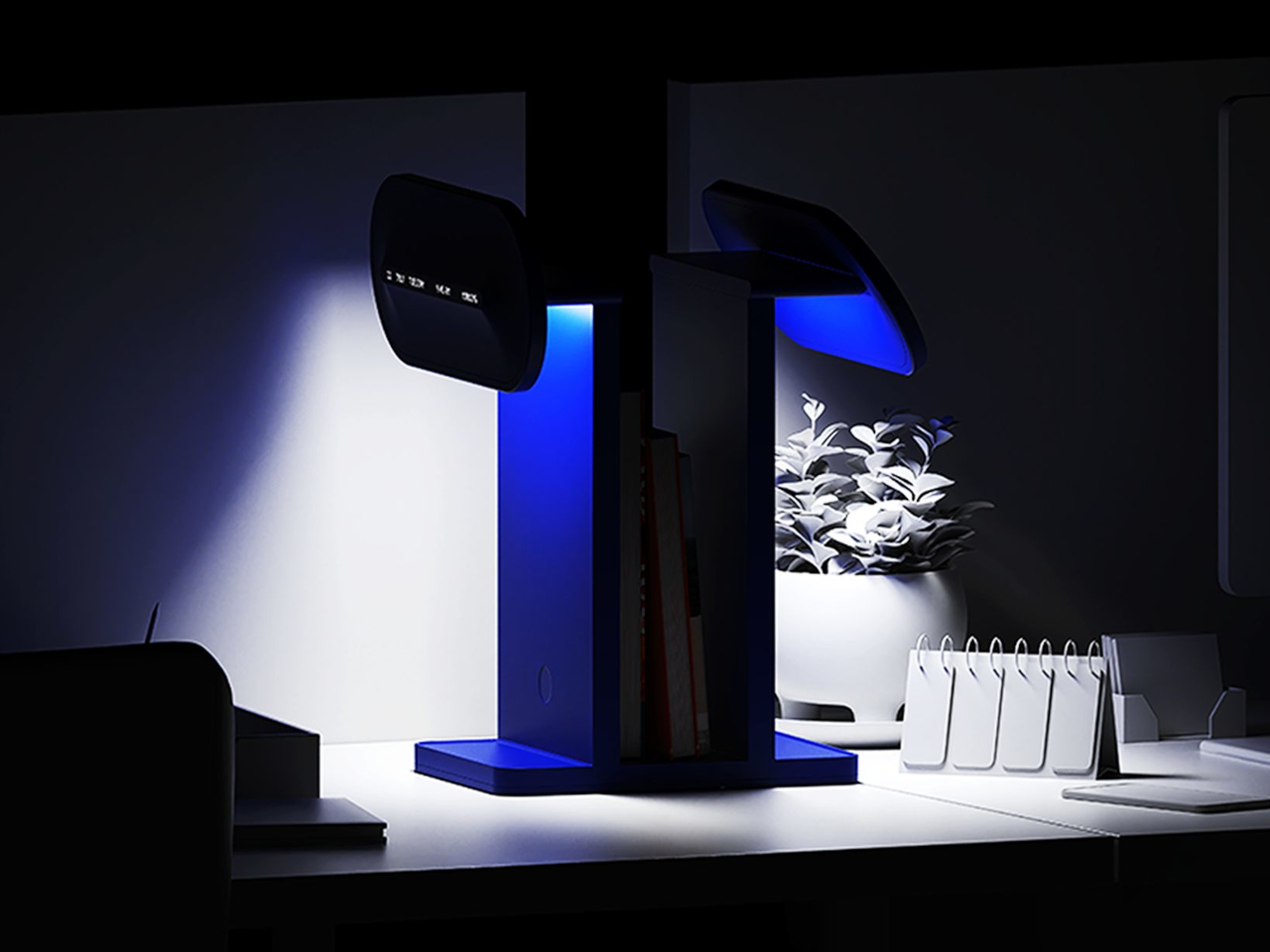 Bauhaus ，Desk lamp，Minimal Circle，adjustable arm，Rend，