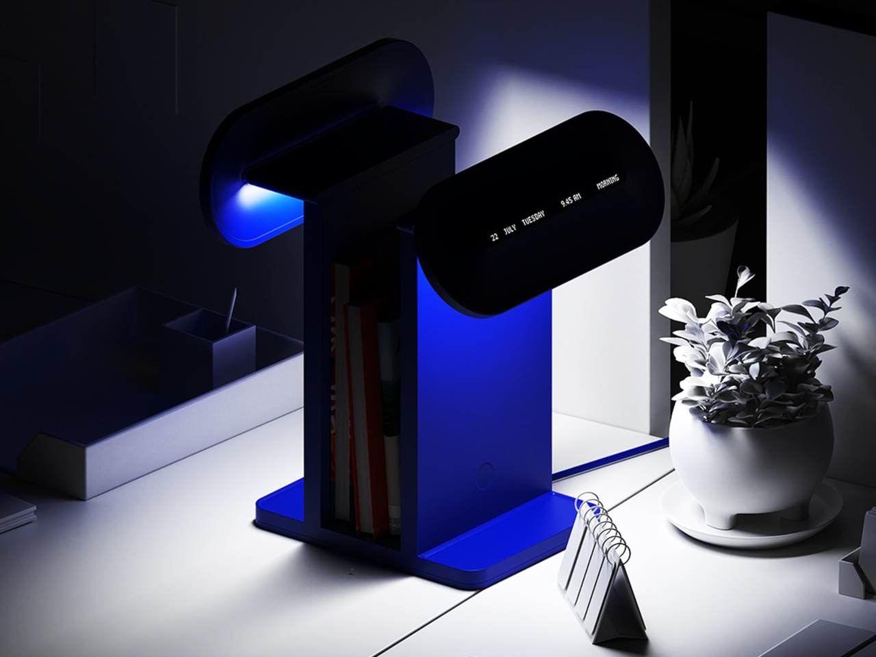 Bauhaus ，Desk lamp，Minimal Circle，adjustable arm，Rend，