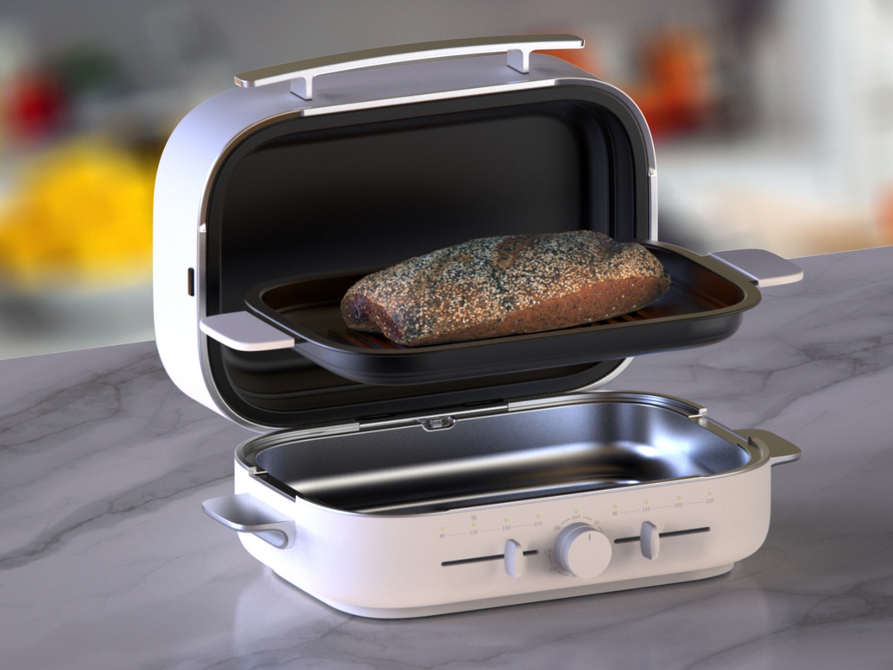 All-in-One，Steamed, roasted, fried, boiled and stewed，Countertop integration，multi-functional cooking，Concept kitchen electric，