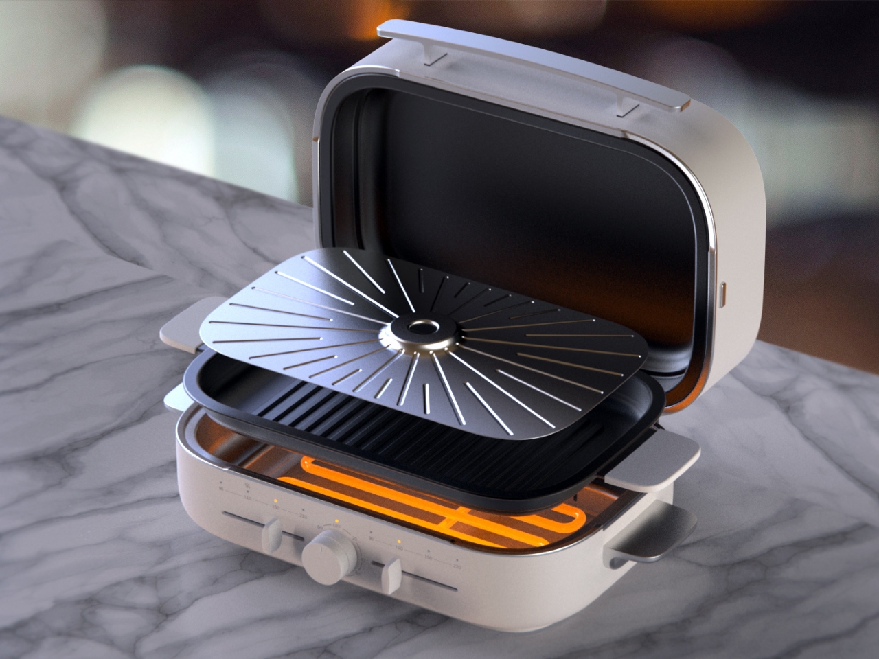 All-in-One，Steamed, roasted, fried, boiled and stewed，Countertop integration，multi-functional cooking，Concept kitchen electric，