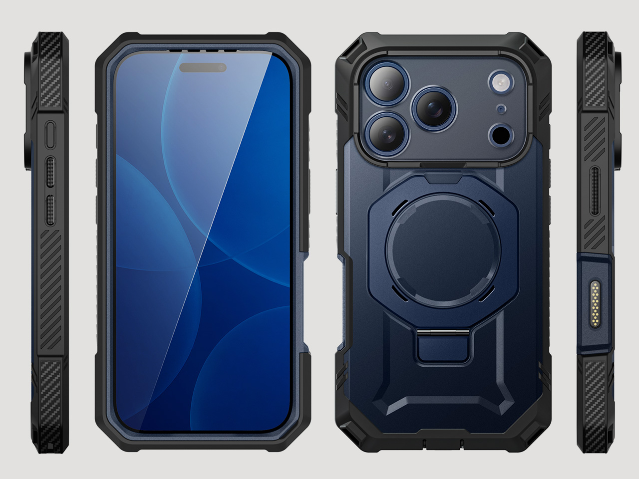 Mobile phone anti-fall shell，Military-grade protection，iPhone 17 Pro，Rugged Case，Anti-hand slip，