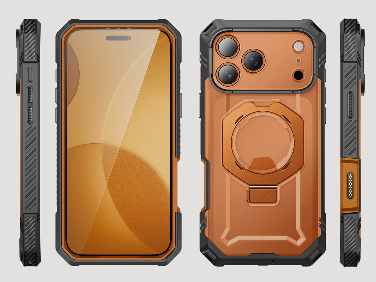 Mobile phone anti-fall shell，Military-grade protection，iPhone 17 Pro，Rugged Case，Anti-hand slip，