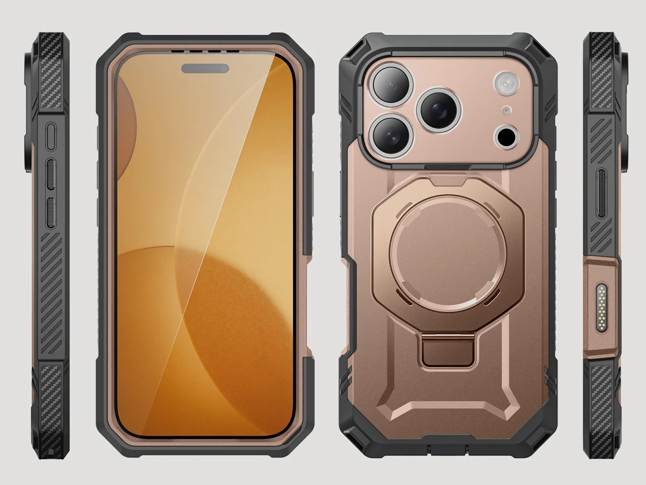 Mobile phone anti-fall shell，Military-grade protection，iPhone 17 Pro，Rugged Case，Anti-hand slip，