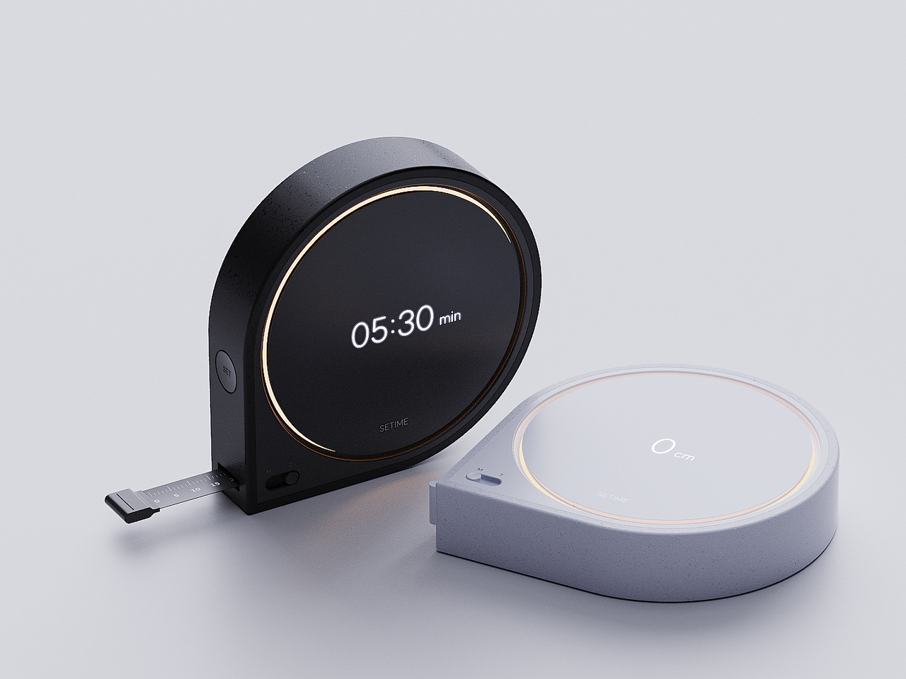 Setime，Tape Measure Clock，Interactive Clock，Physical time，time touch，