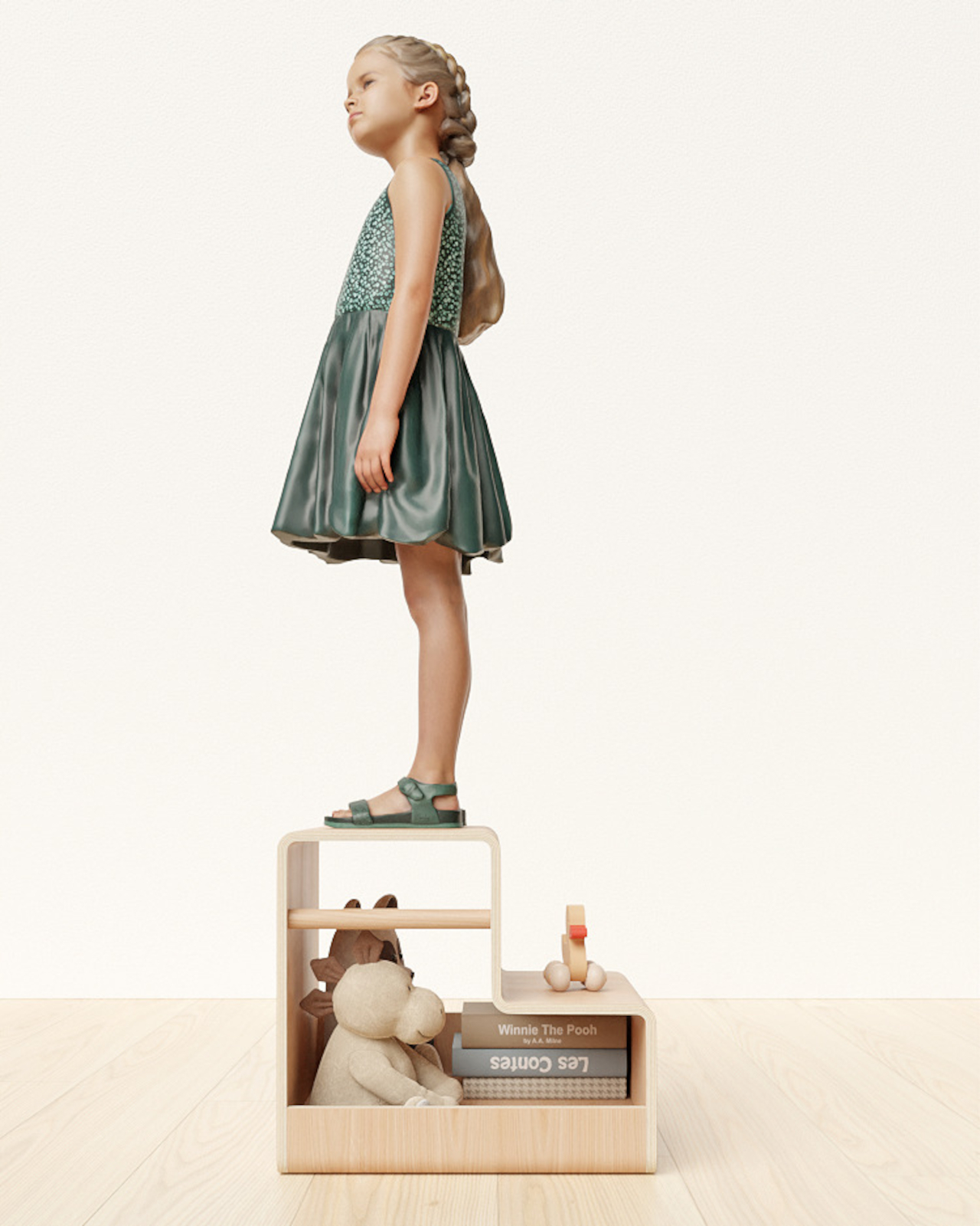 ladder stool，Montessori，independent children，Interesting design，Independent exploration，