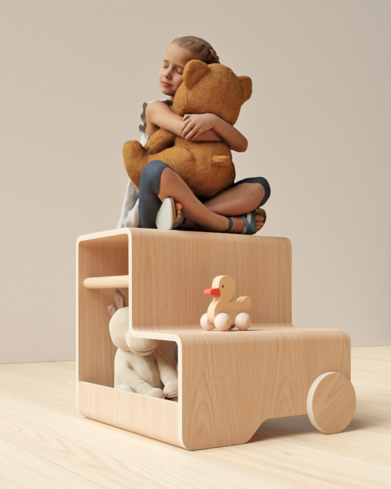 ladder stool，Montessori，independent children，Interesting design，Independent exploration，