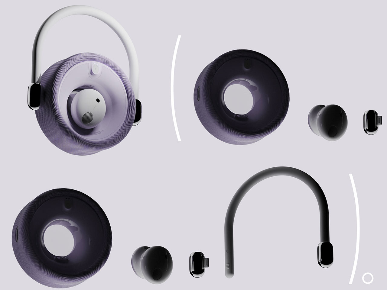 Head turn TWS，Removable unit，seamless switching，immersion noise reduction，Bluetooth headset，