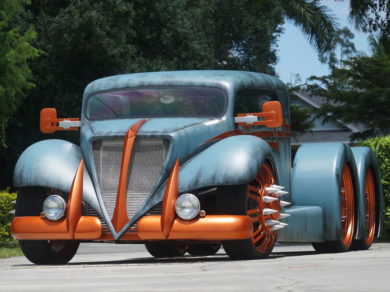 Retrofit version，six-wheel truck，Mad Max，Diesel power，