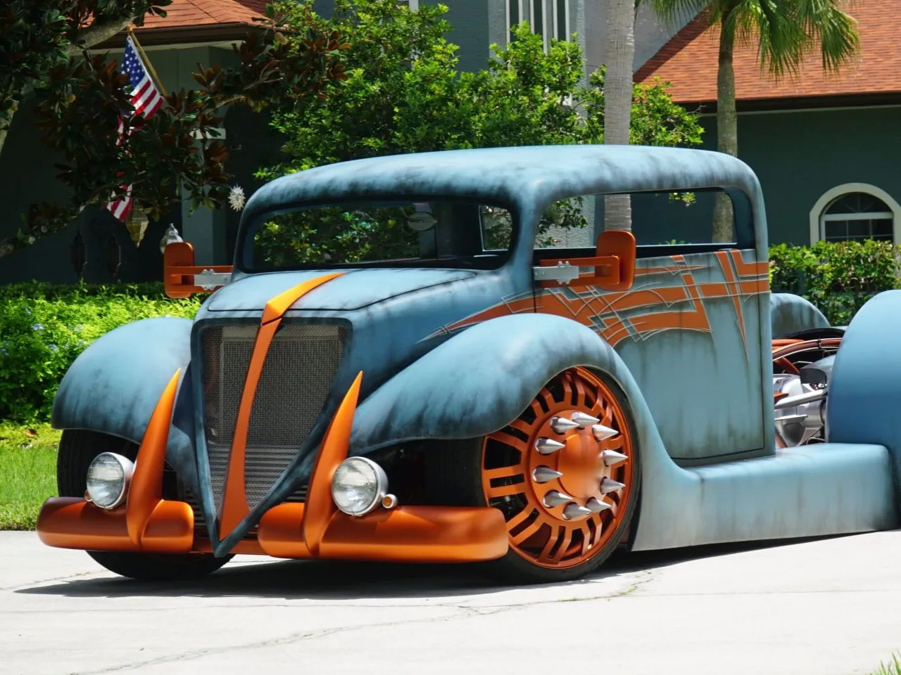 Retrofit version，six-wheel truck，Mad Max，Diesel power，