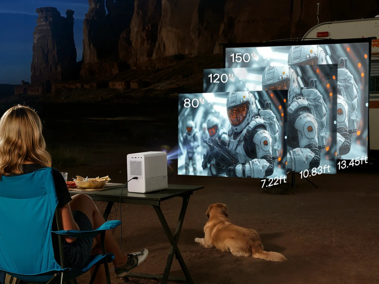 Intelligent projector，EAZZE D1R Cube，Roku TV，Portable projection，Wireless connection，