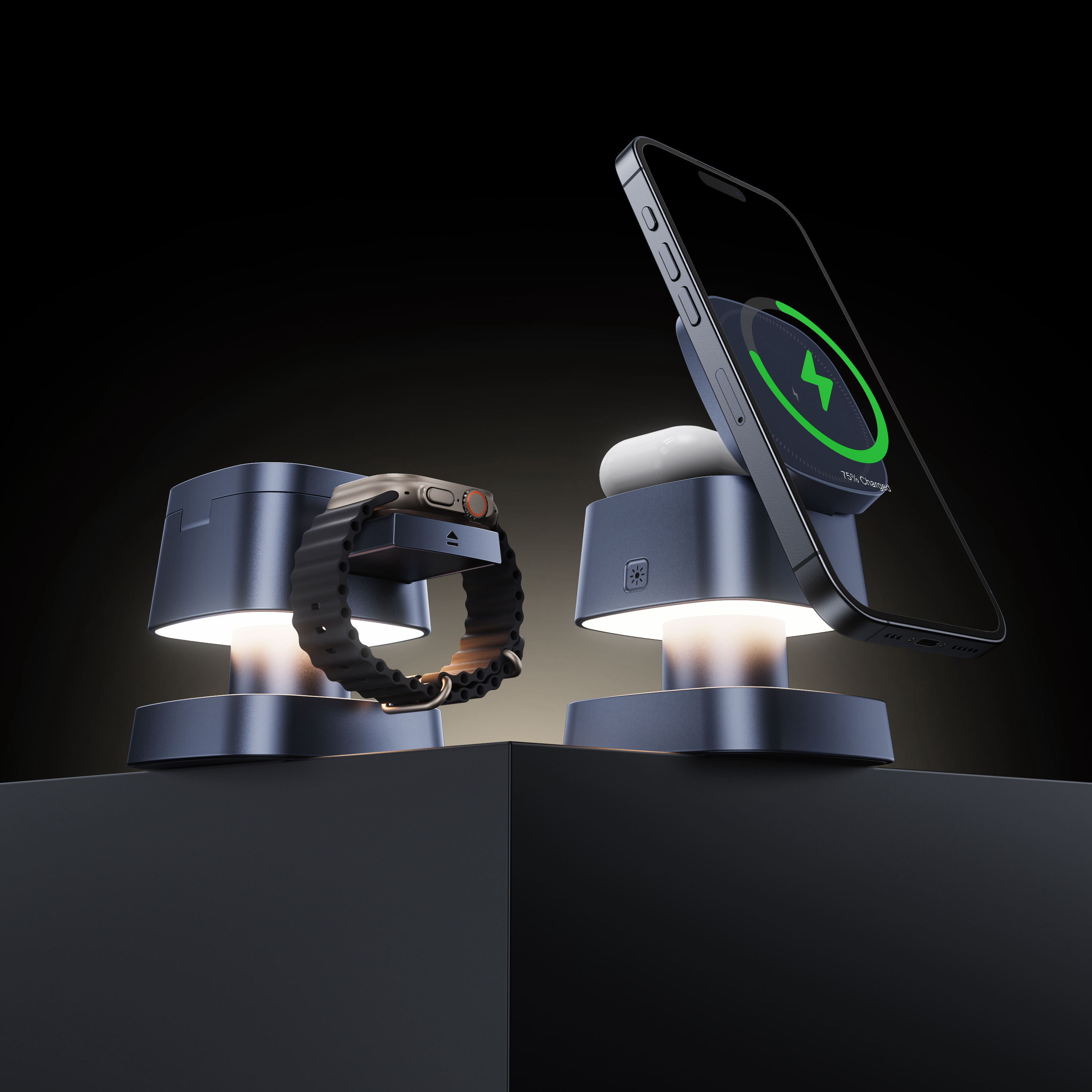 # Three-in-one wireless charging，# Mushroom lamp four-in-one wireless charging，Multi-function wireless charger，