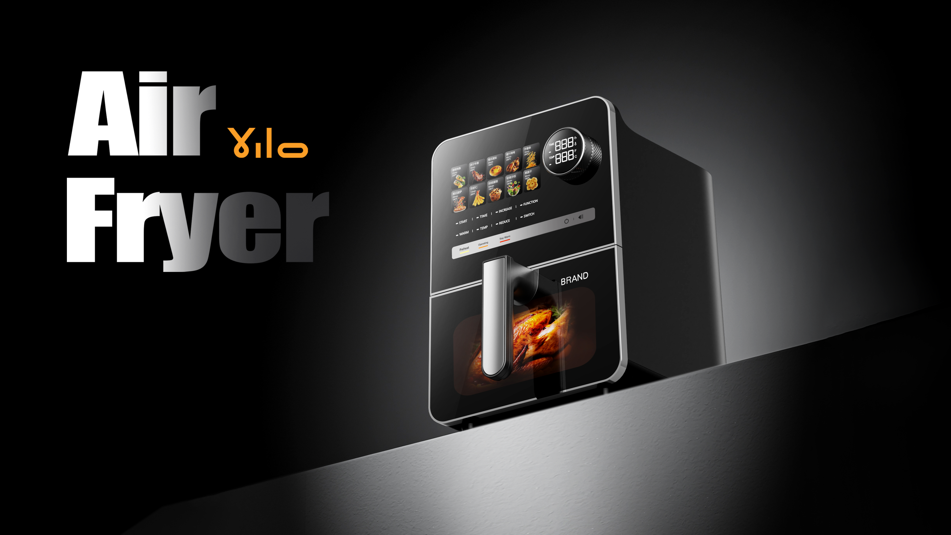 Air fryer，Smart appliances，small home appliances，Large screen，kitchen and toilet，