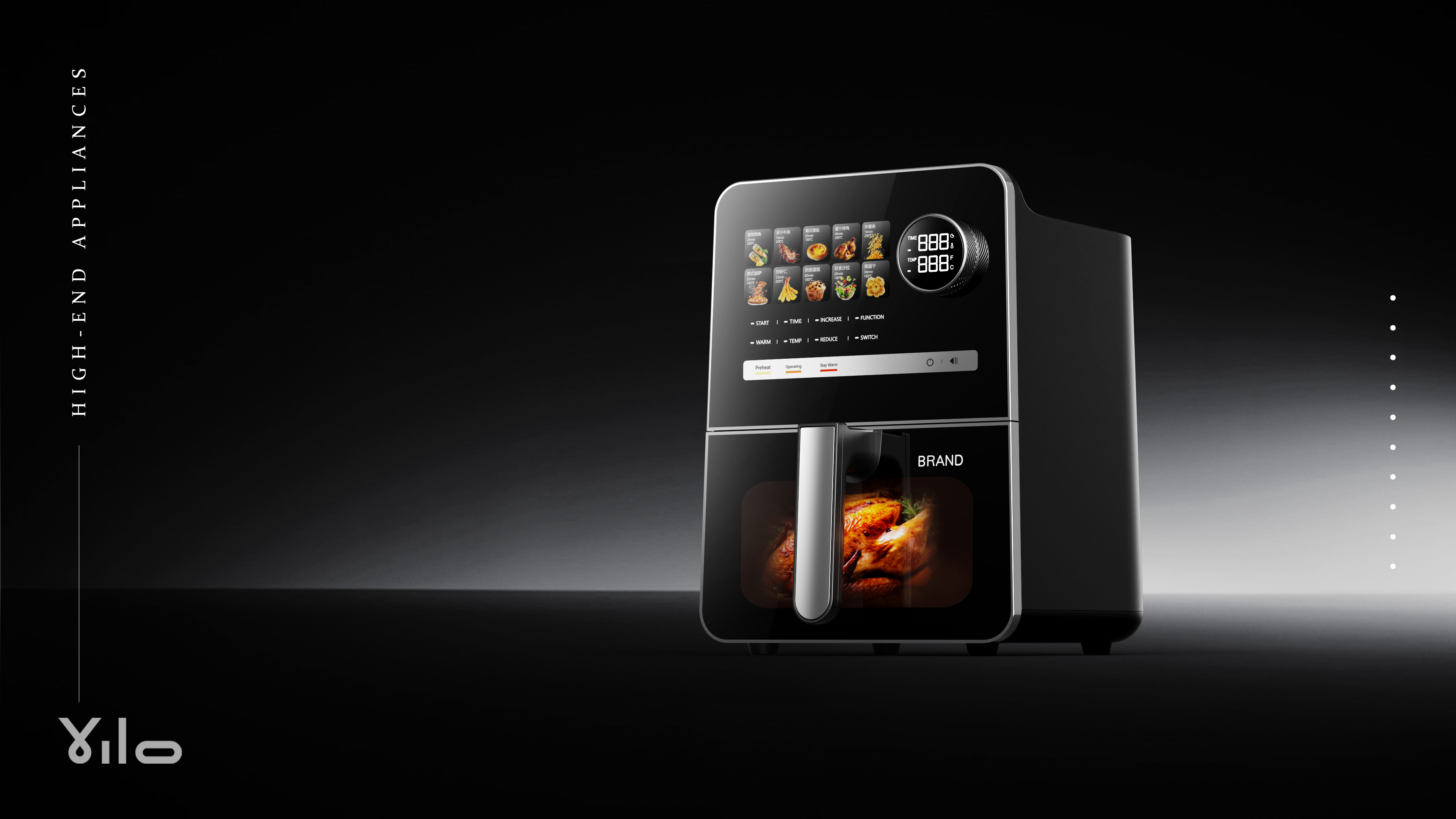 Air fryer，Smart appliances，small home appliances，Large screen，kitchen and toilet，