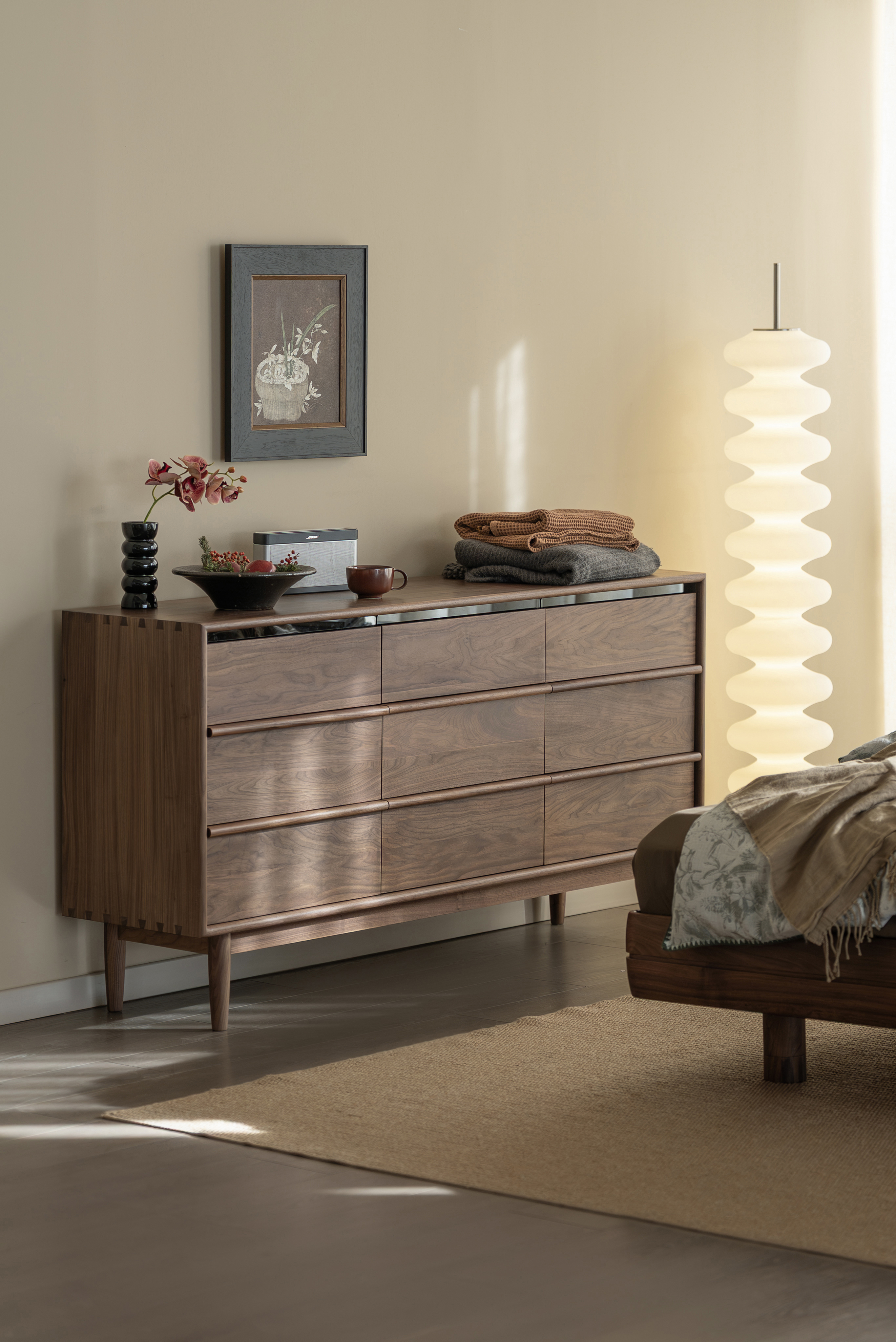 Bucket cabinet design，Residential Furniture，Black walnut furniture，Solid wood furniture，Original design，furniture design ，