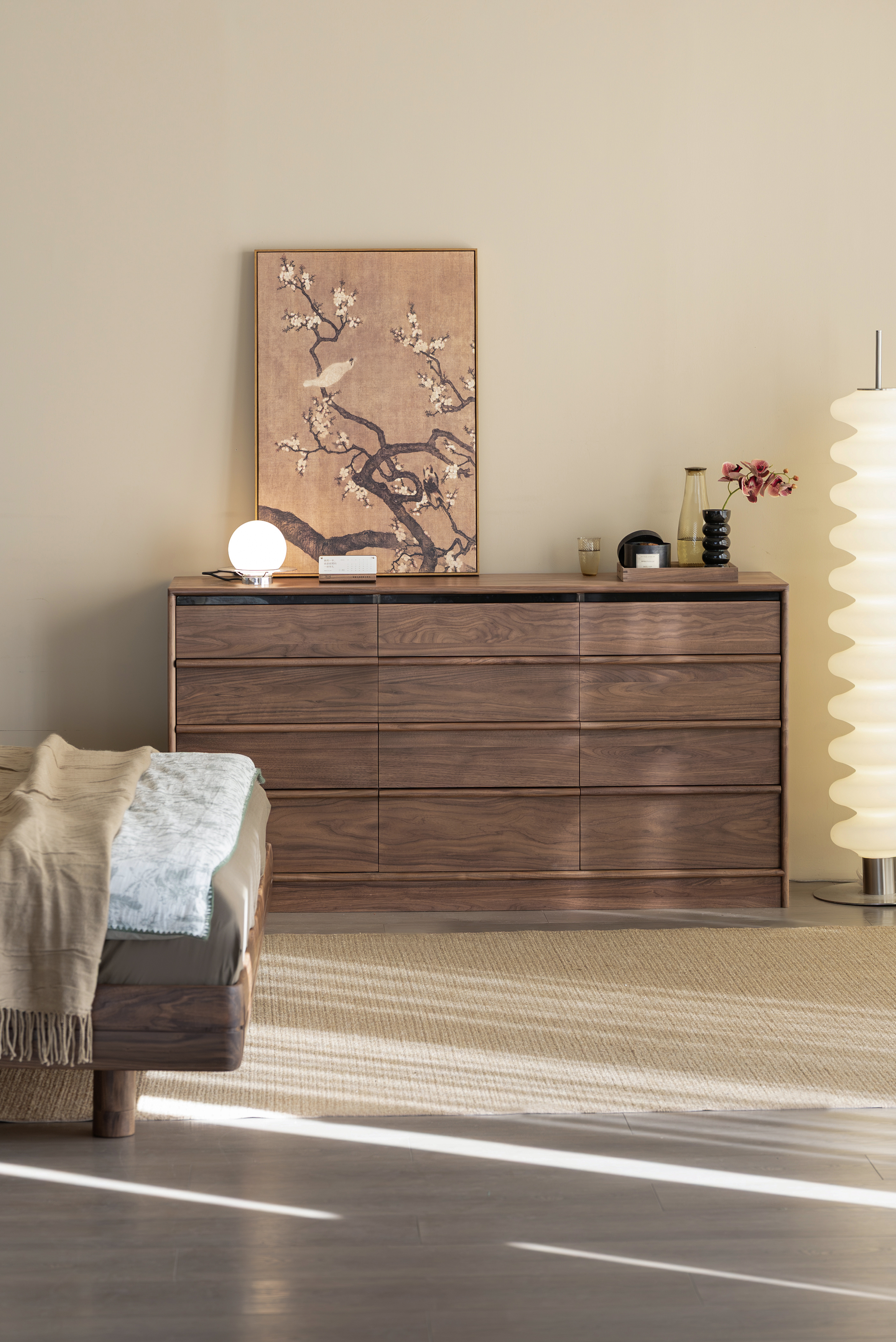 Bucket cabinet design，Residential Furniture，Black walnut furniture，Solid wood furniture，Original design，furniture design ，