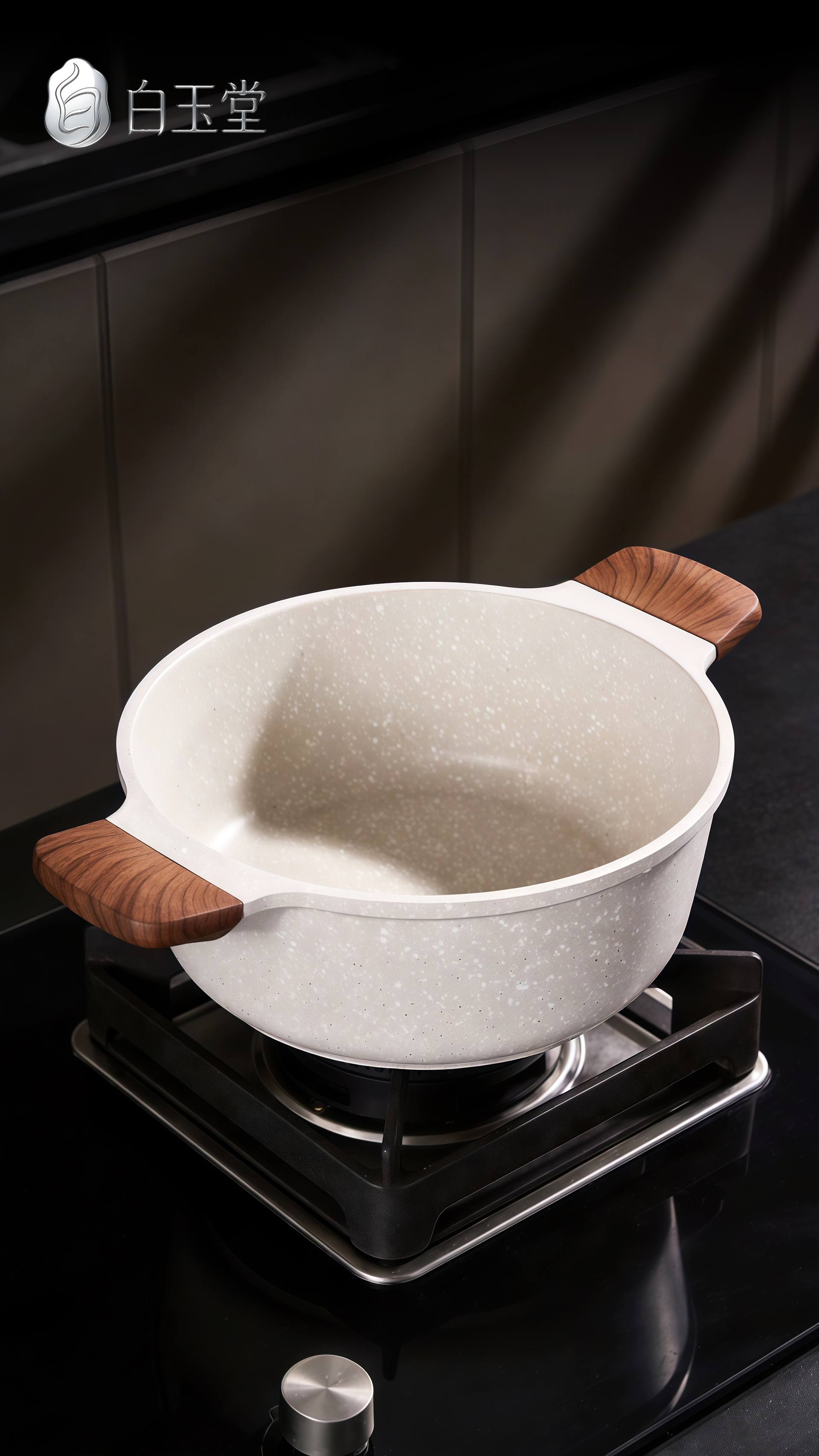 AIGC，Kitchenware，ceramic soup pot，Log handle，Starry Glaze，Original Brand Design，