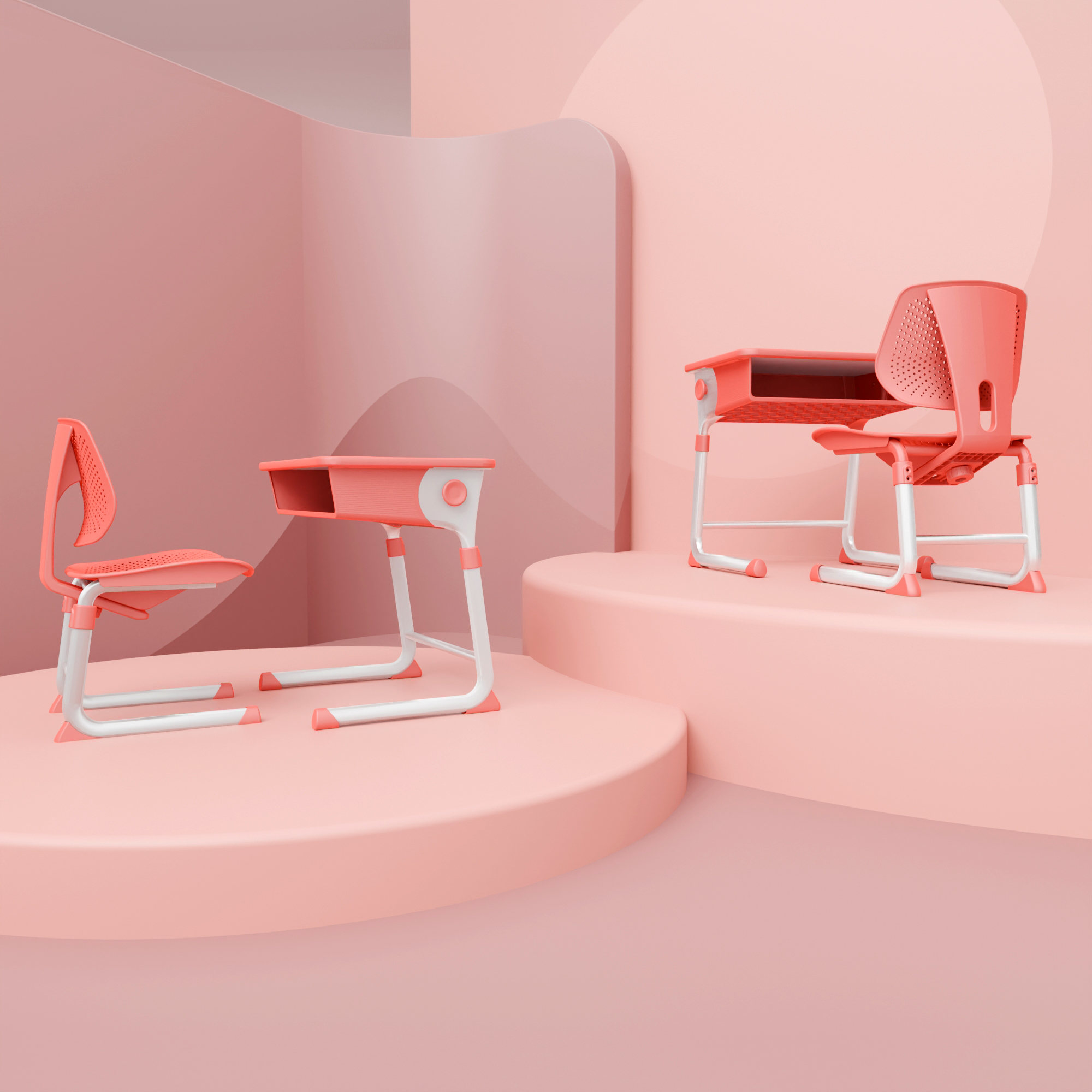 School furniture，study desks and chairs，ergonomic chair，Educational furniture，