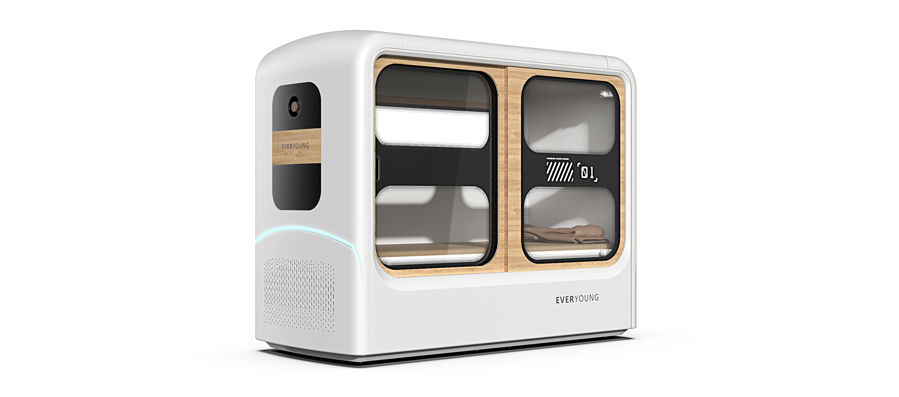 oxygen chamber design，Appearance design，Aging Economy，industrial design，intelligent oxygen chamber，Sleeping cabin，micro-pressure oxygen chamber，Learning/Egg/SPA Cabin，