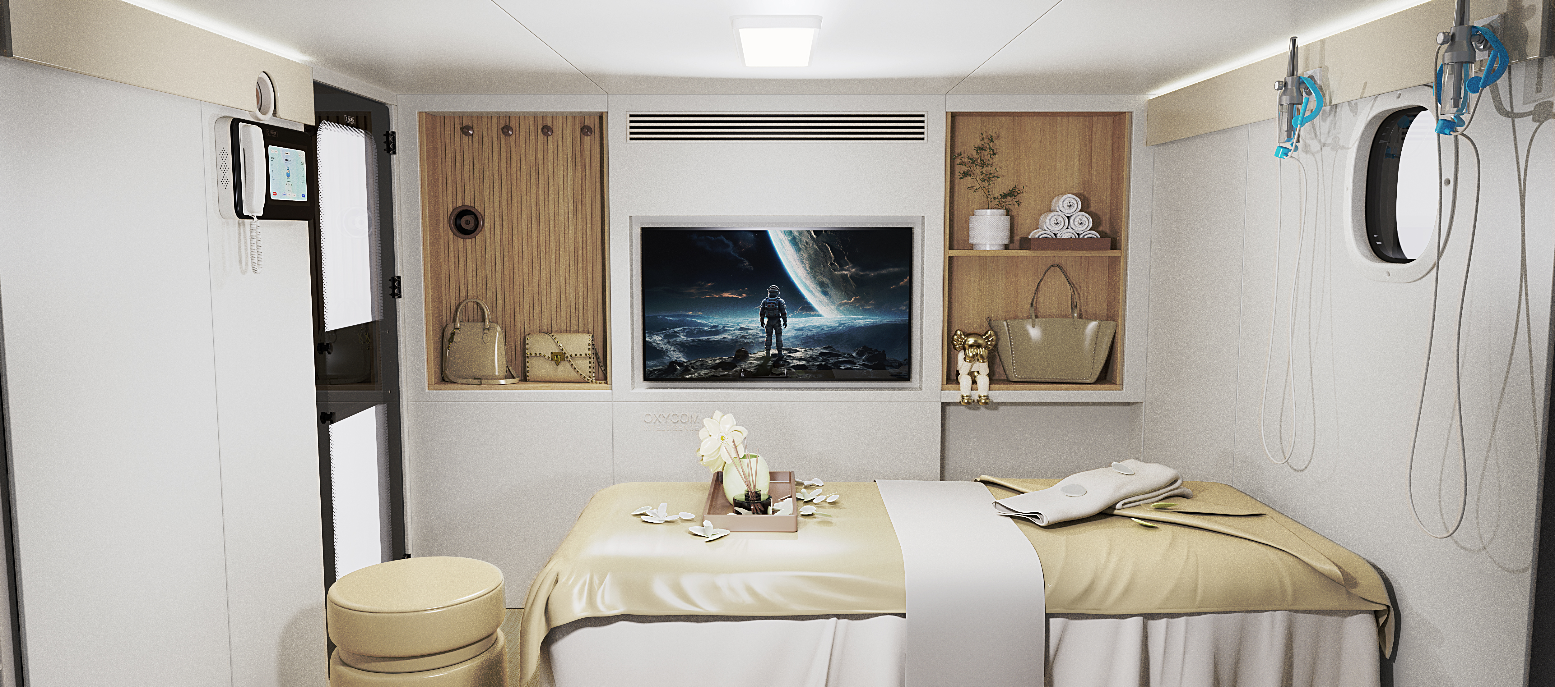 oxygen chamber design，Appearance design，Aging Economy，industrial design，intelligent oxygen chamber，Sleeping cabin，micro-pressure oxygen chamber，Learning/Egg/SPA Cabin，