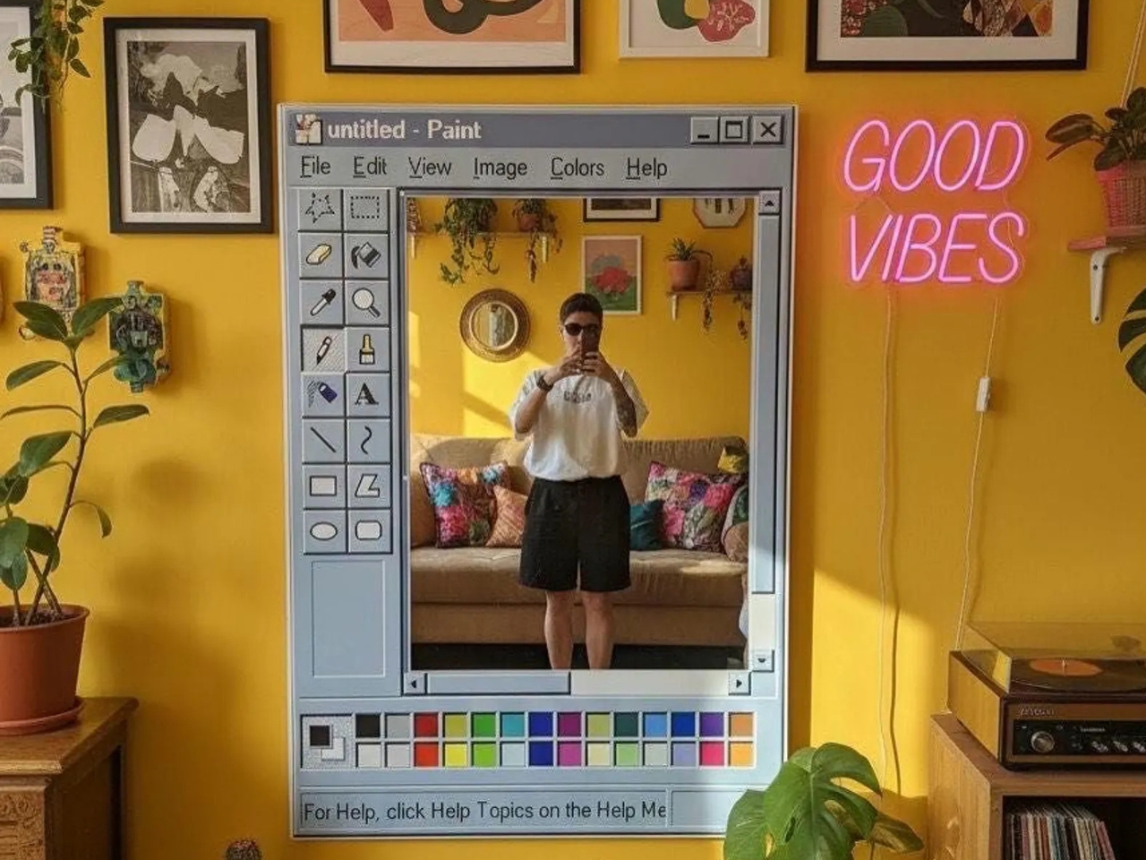 Retro Design ，Pixel Art，Nostalgia，Mirror design，Windows Paint，