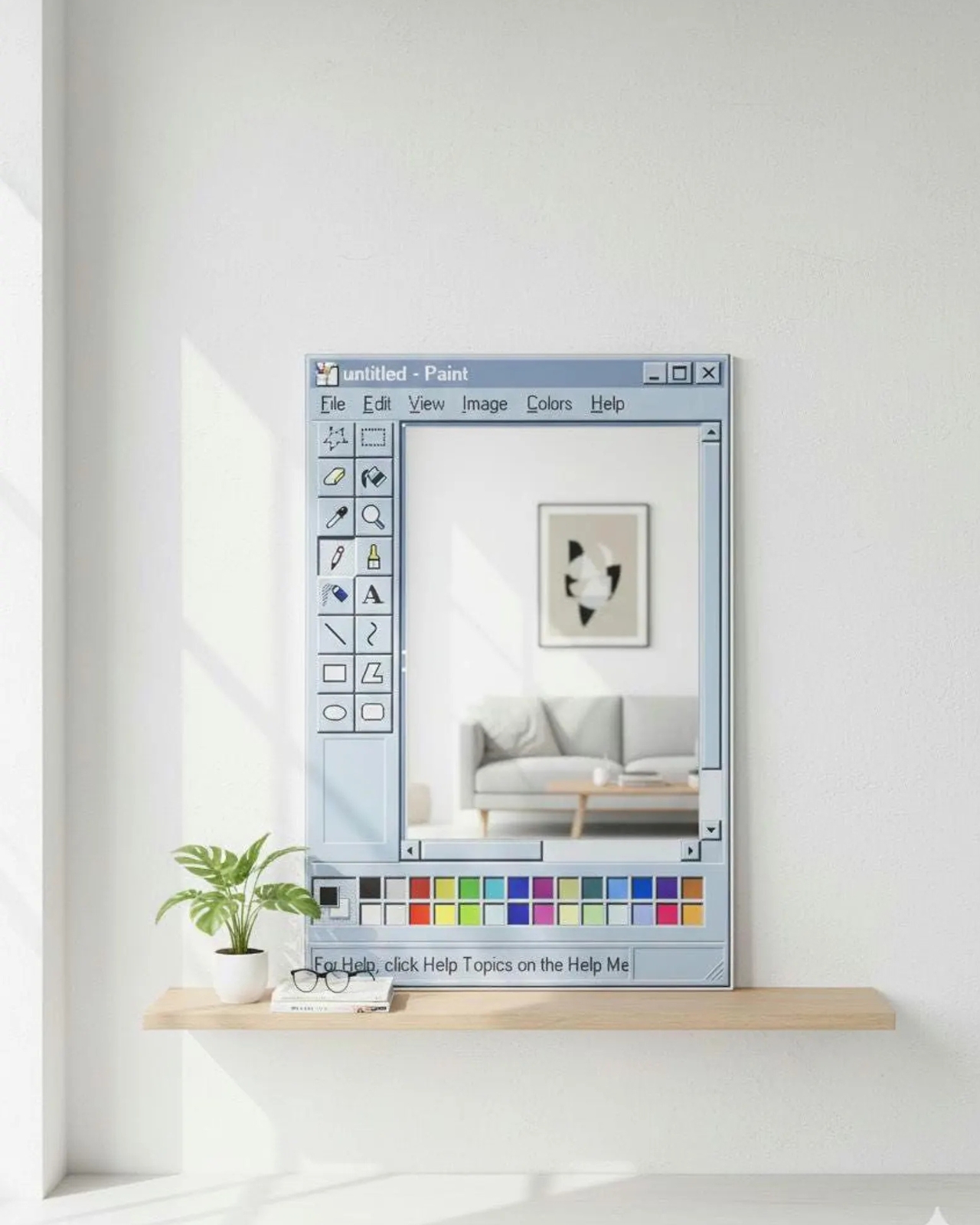 Retro Design ，Pixel Art，Nostalgia，Mirror design，Windows Paint，