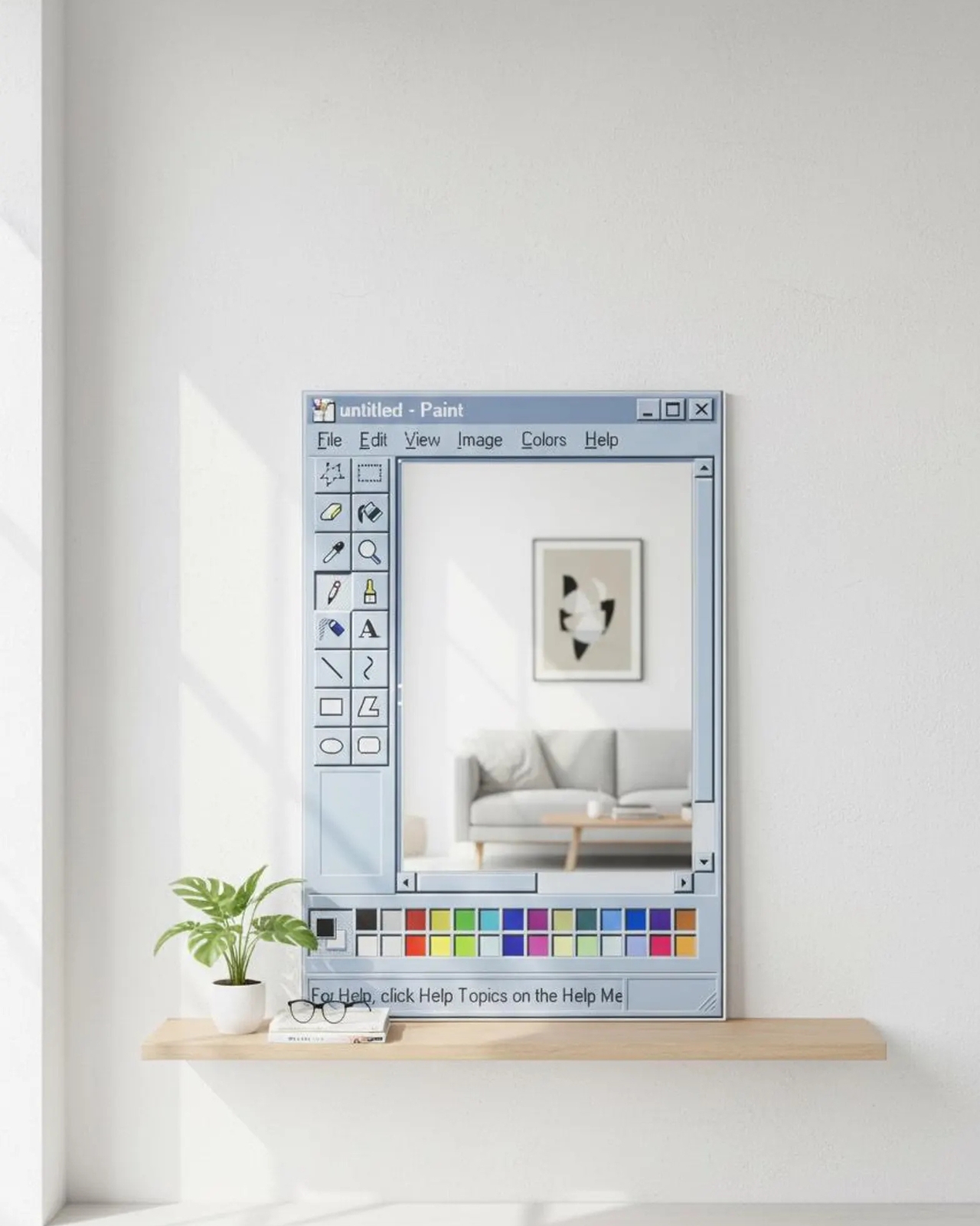 Retro Design ，Pixel Art，Nostalgia，Mirror design，Windows Paint，