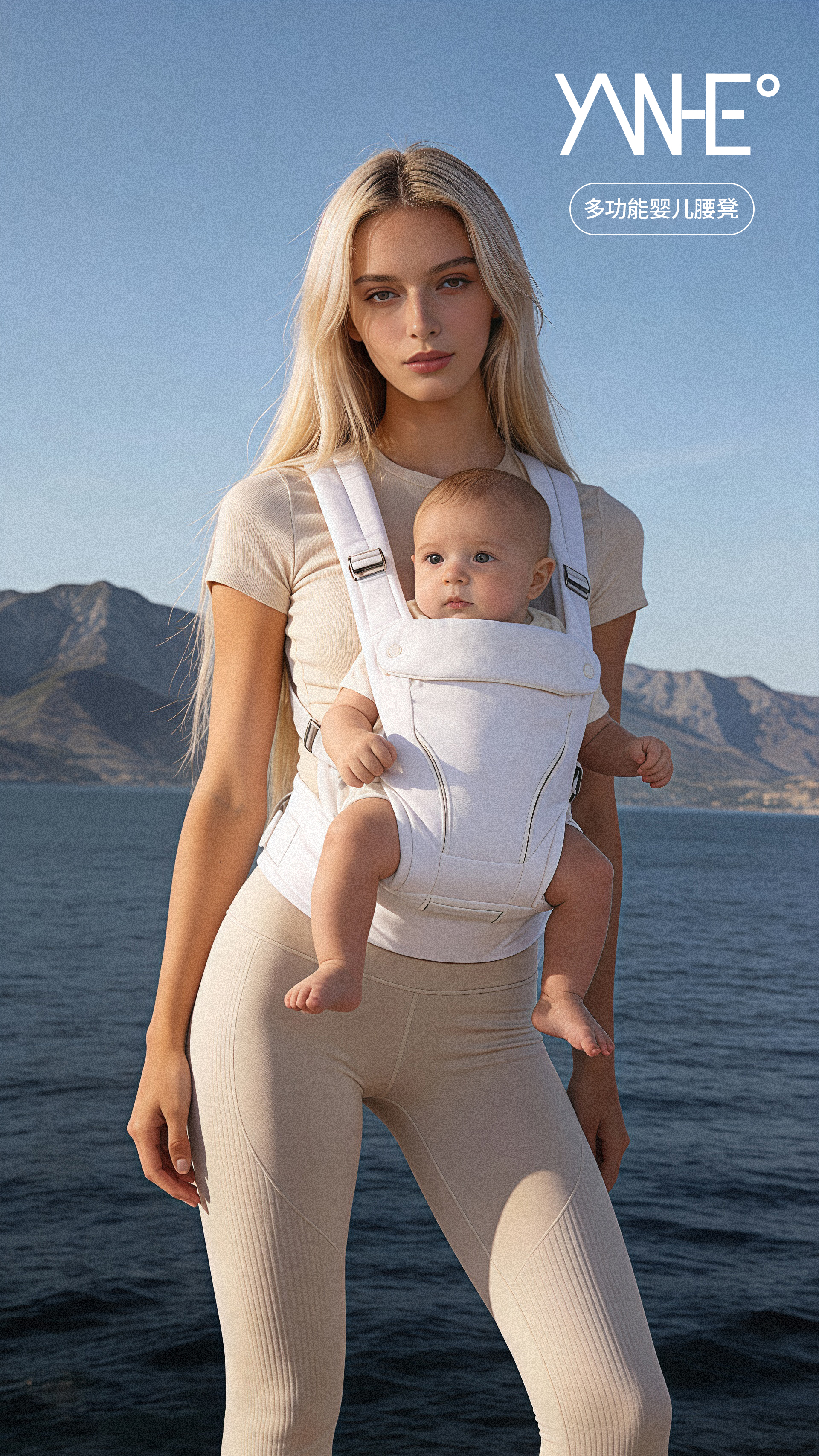 Maternal and infant products，baby waist stool，Strap Waist Stool 2-in -1，Baoma must have，Ergonomics，