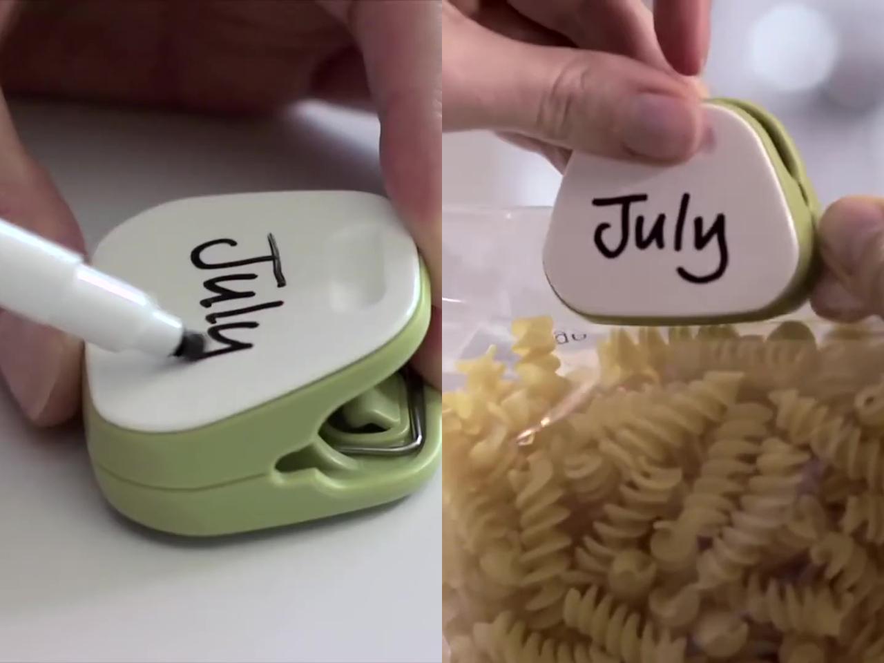 Kitchen storage，Sealing clip，magnetic attraction design，erasable label，Food preservation，