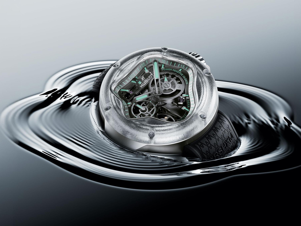 Wrist watch，porthole，Water drop design，Art Joint，Titanium metal，