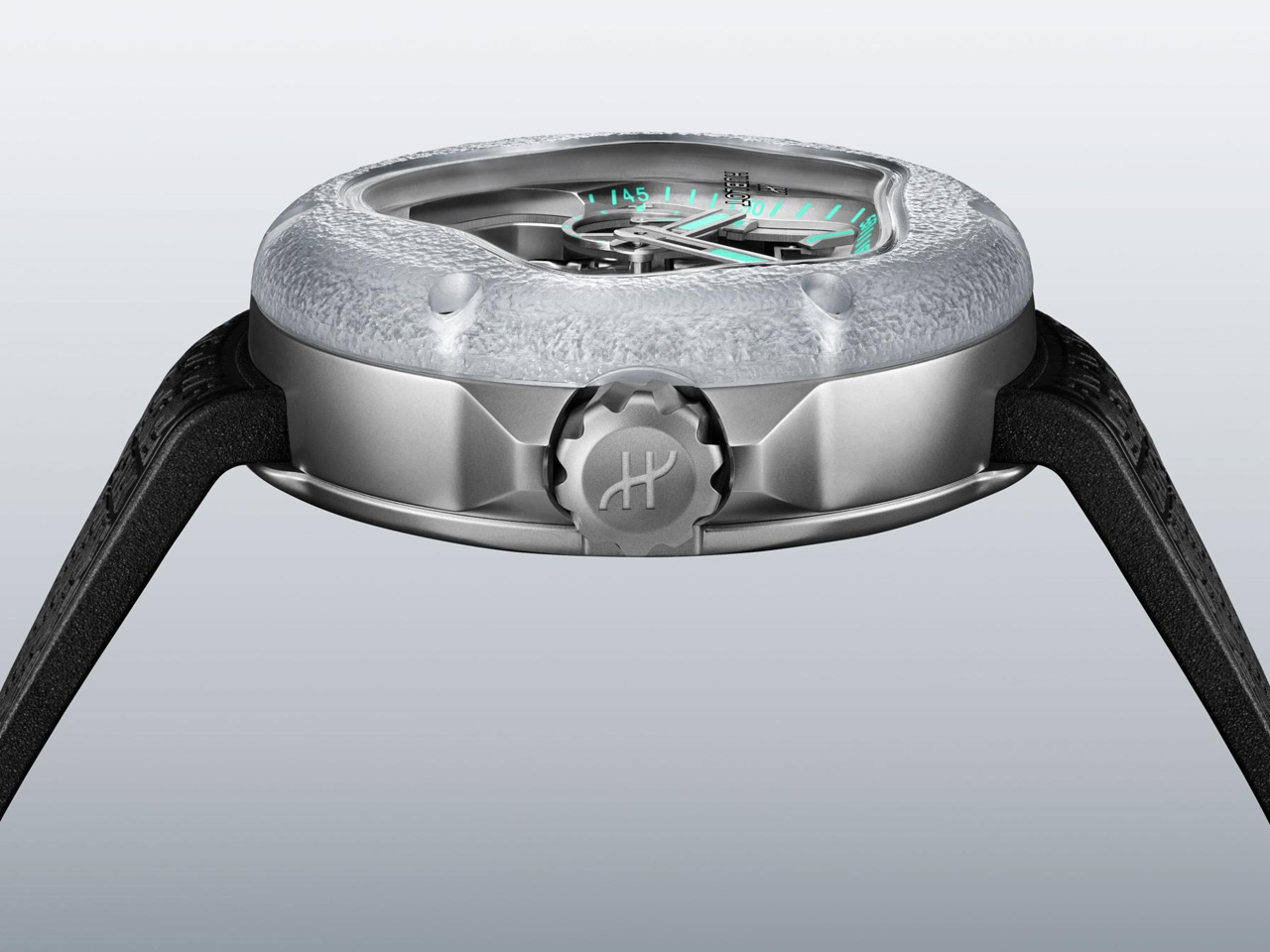 Wrist watch，porthole，Water drop design，Art Joint，Titanium metal，