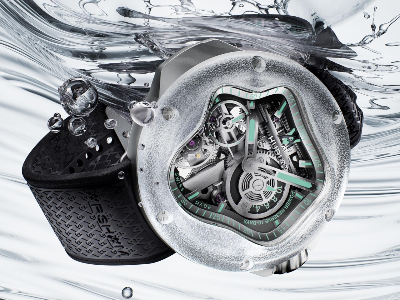 Wrist watch，porthole，Water drop design，Art Joint，Titanium metal，