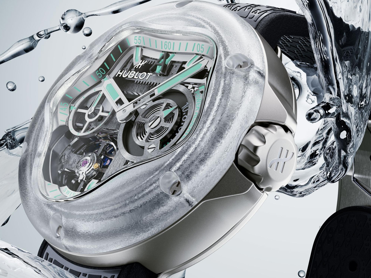 Wrist watch，porthole，Water drop design，Art Joint，Titanium metal，