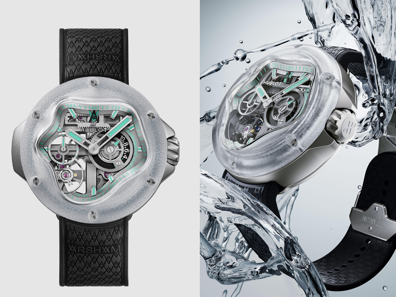 Wrist watch，porthole，Water drop design，Art Joint，Titanium metal，