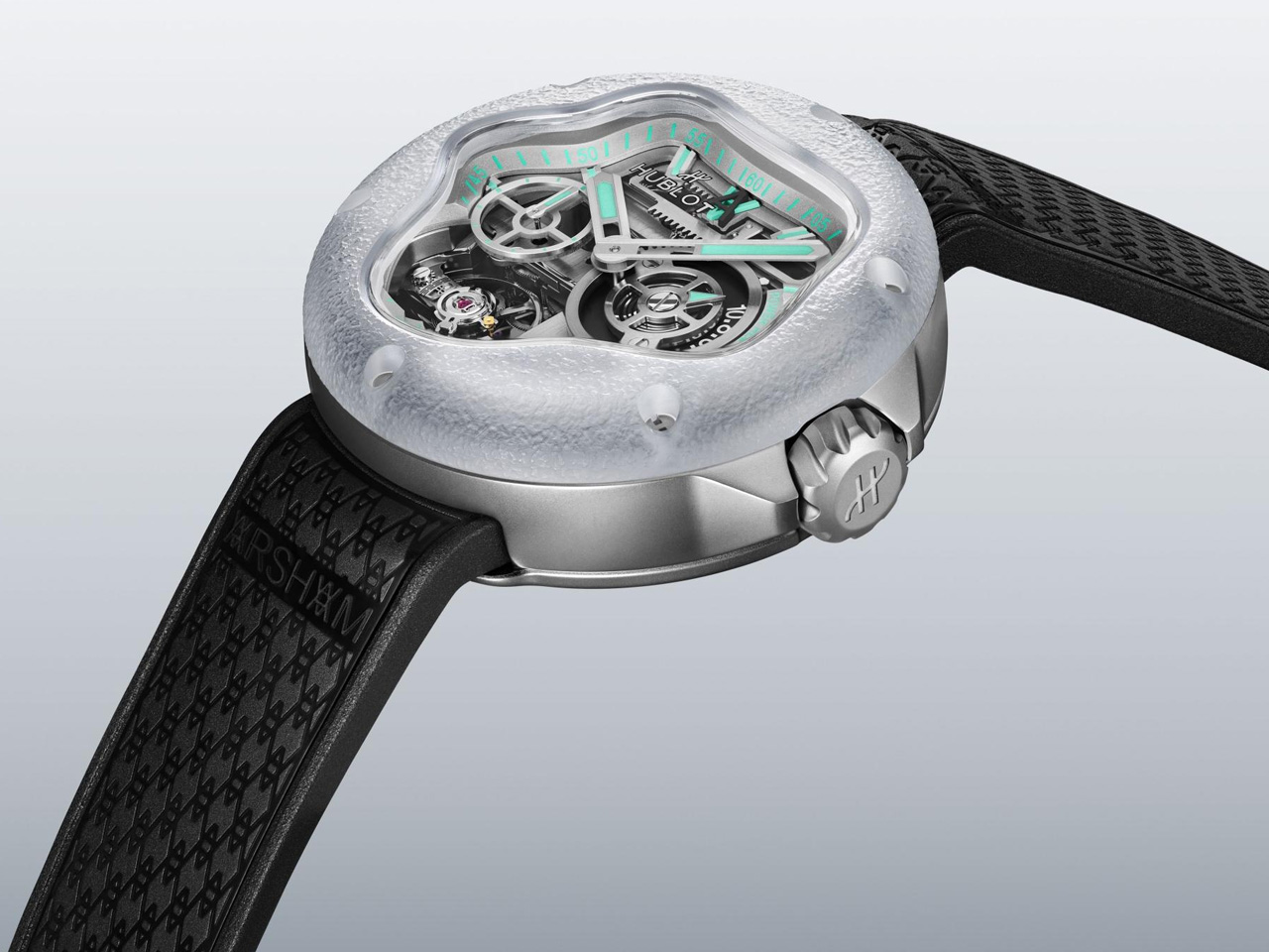 Wrist watch，porthole，Water drop design，Art Joint，Titanium metal，