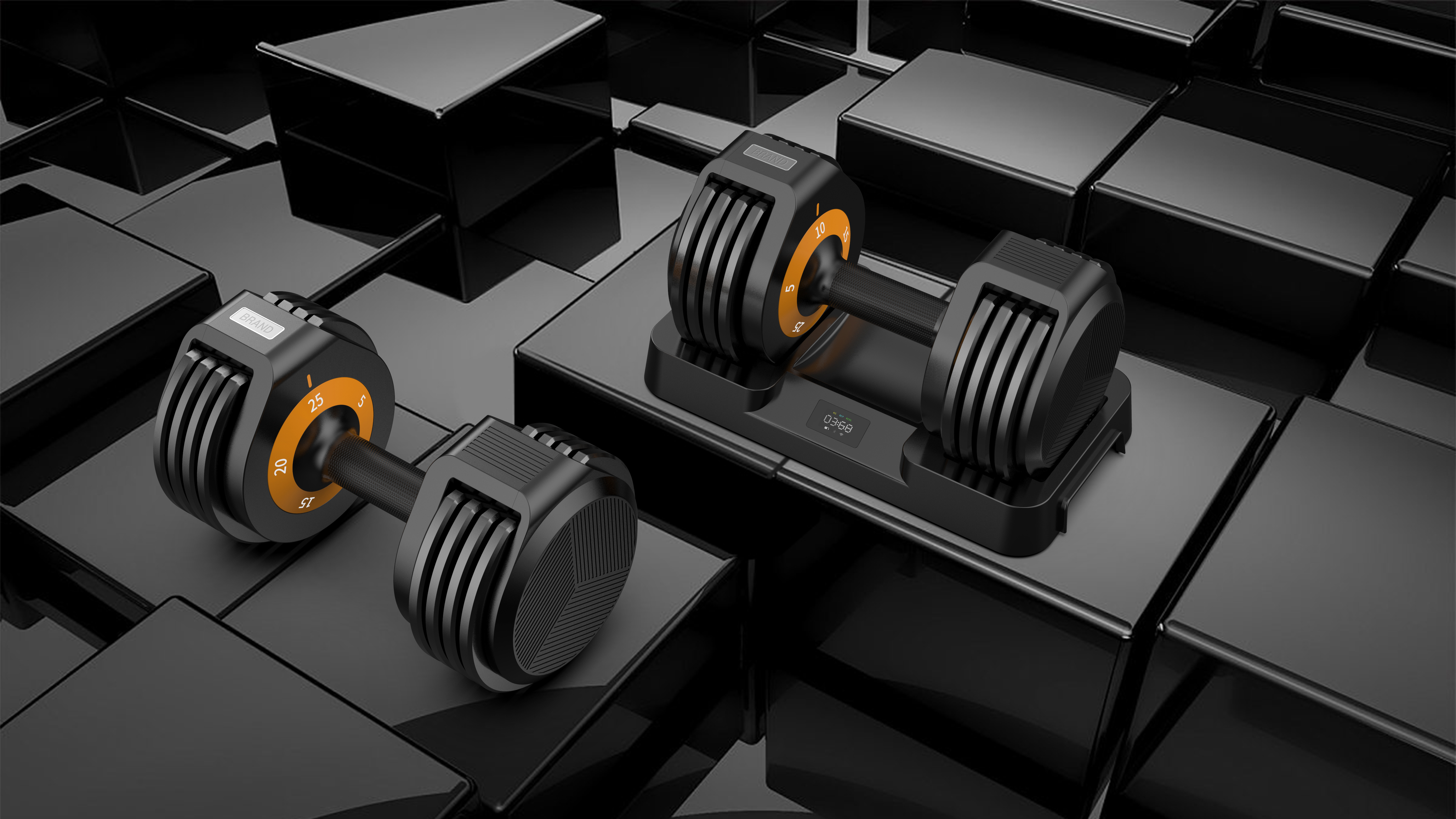 Fitness dumbbells，Adjustable，Intelligent display，