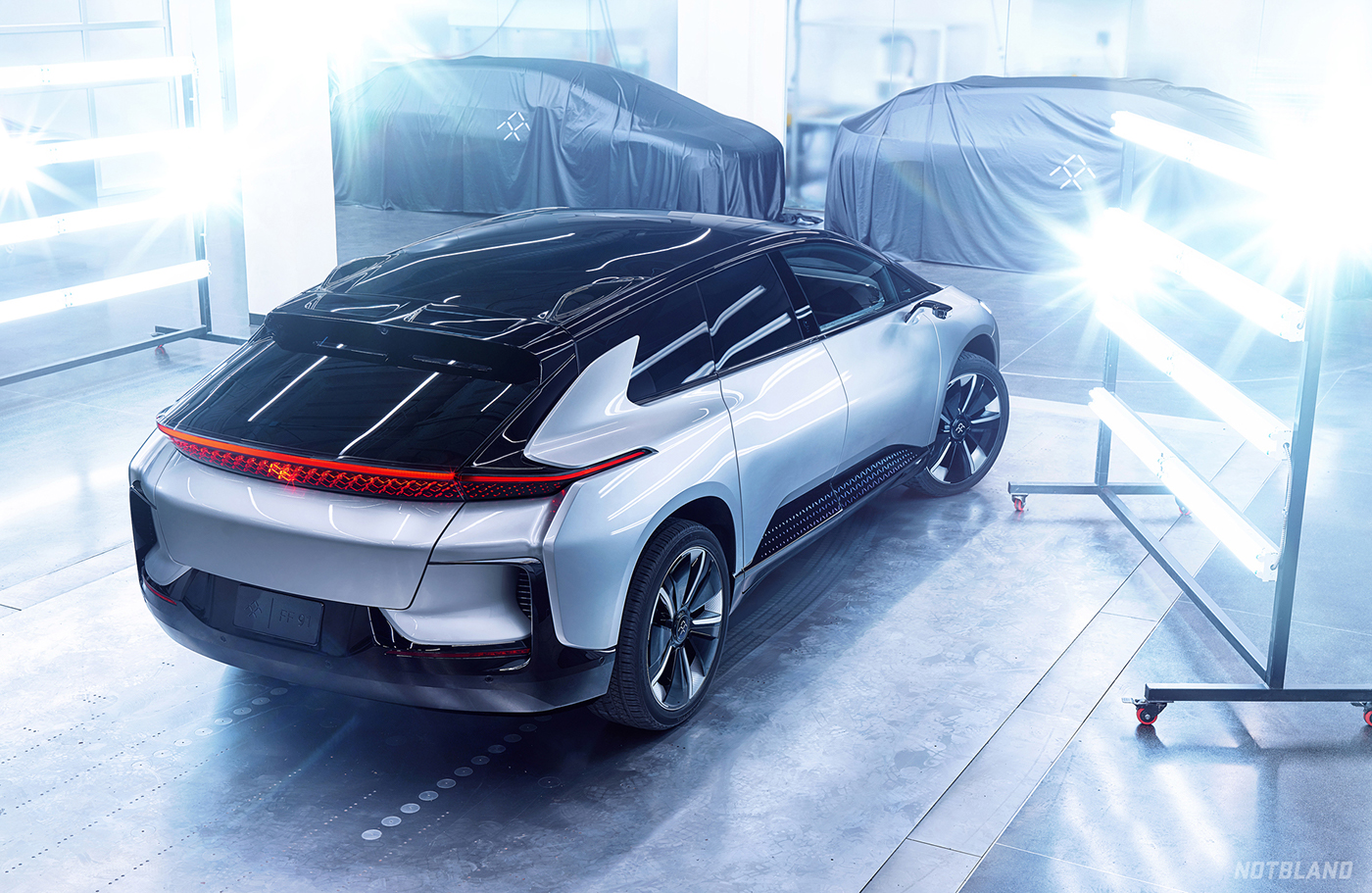 FF91，Faraday，silver，vehicle，