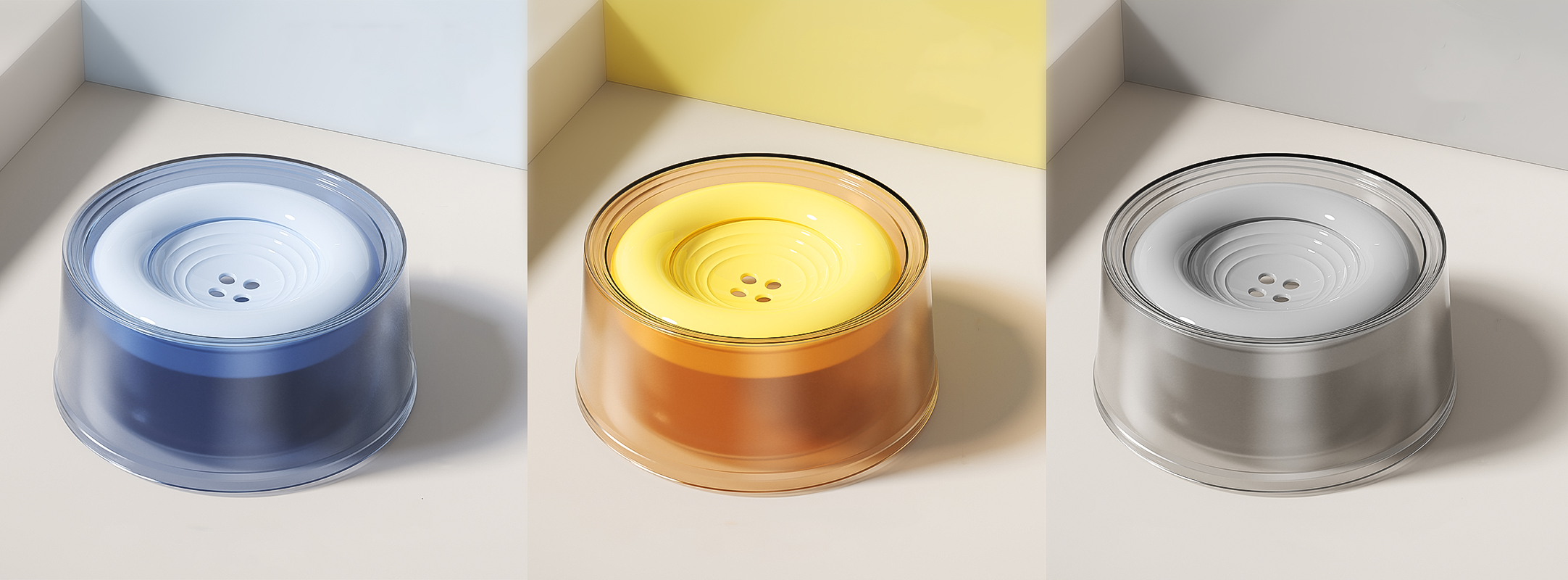 Pet products design，product design，Structural design，industrial design，Pet water bowl，Pet bowl，Product renderings，Product rendering，