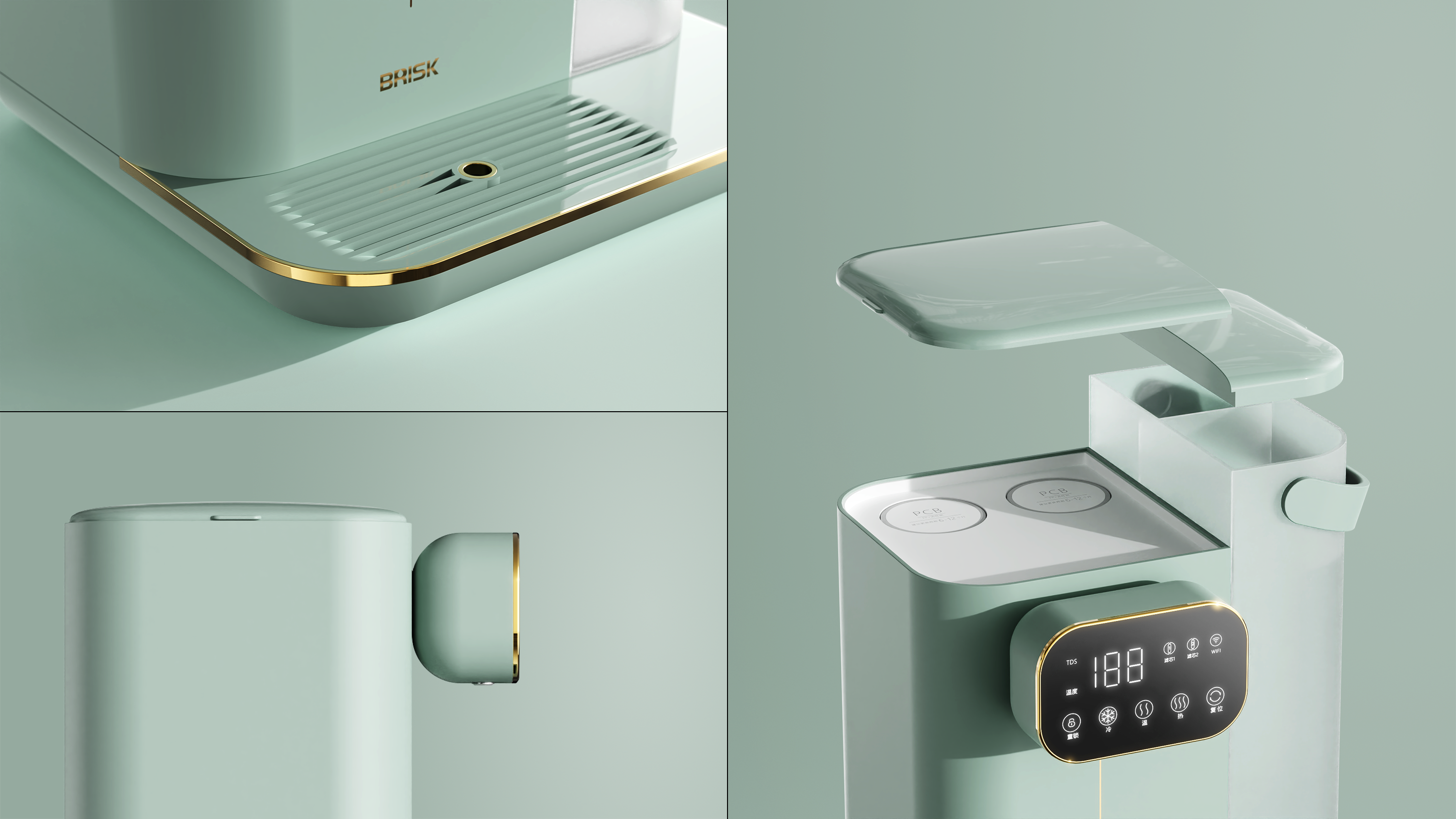 Industrial design, clean drinking machine design，