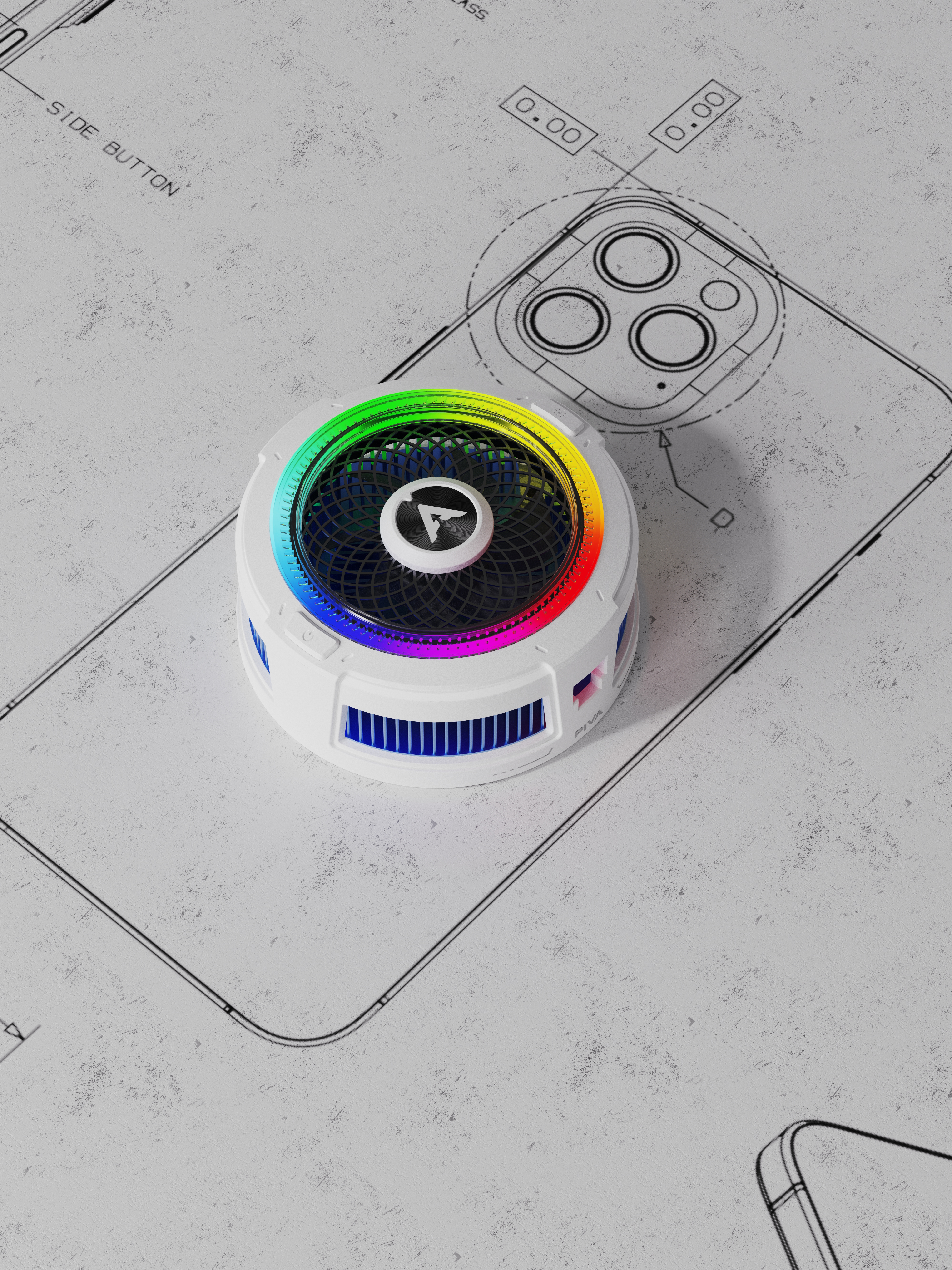 Mobile phone radiator，Magnetic cooling，B2，PIVA，Game cooling，