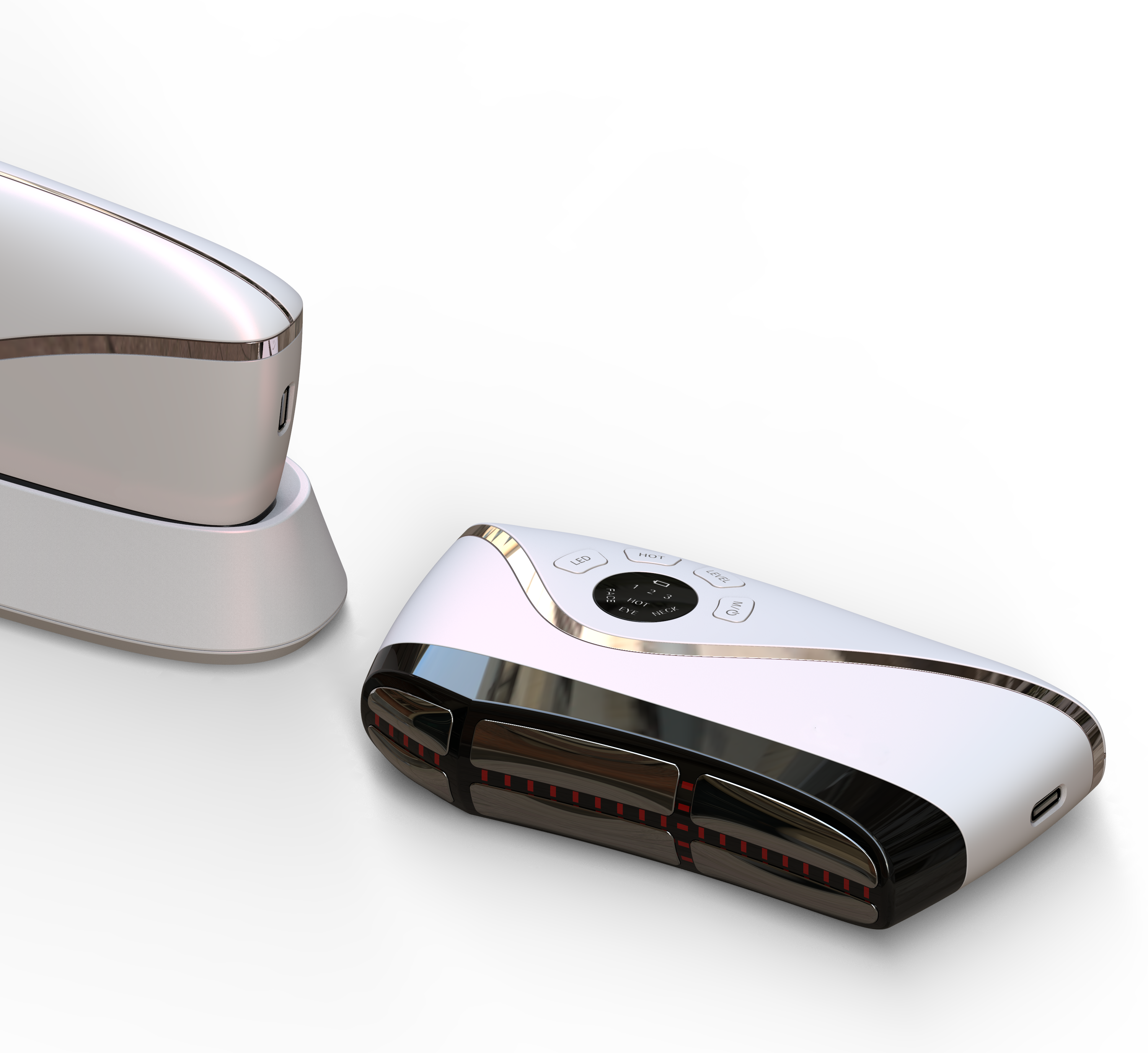 EMS,LED, vibration, temperature 42 degrees，