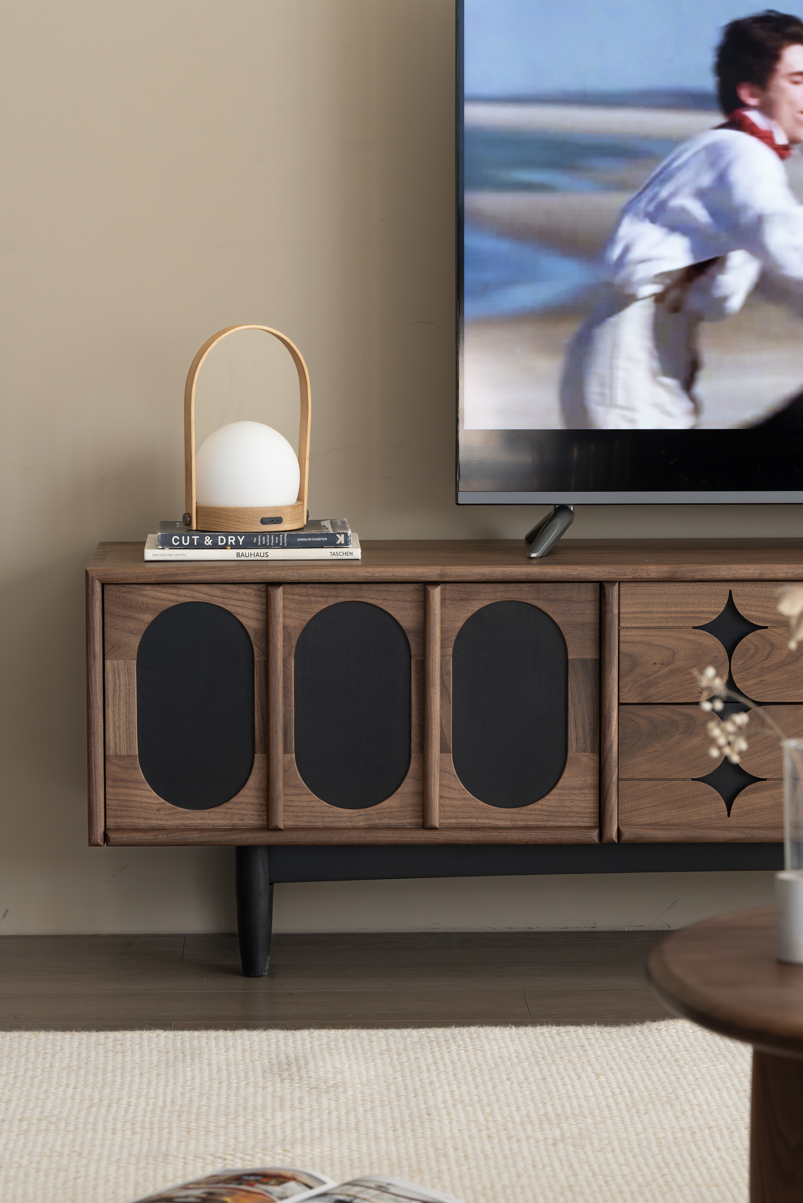 TV cabinet design，furniture design ，Residential Furniture，Solid wood furniture，Black walnut furniture，Original design，