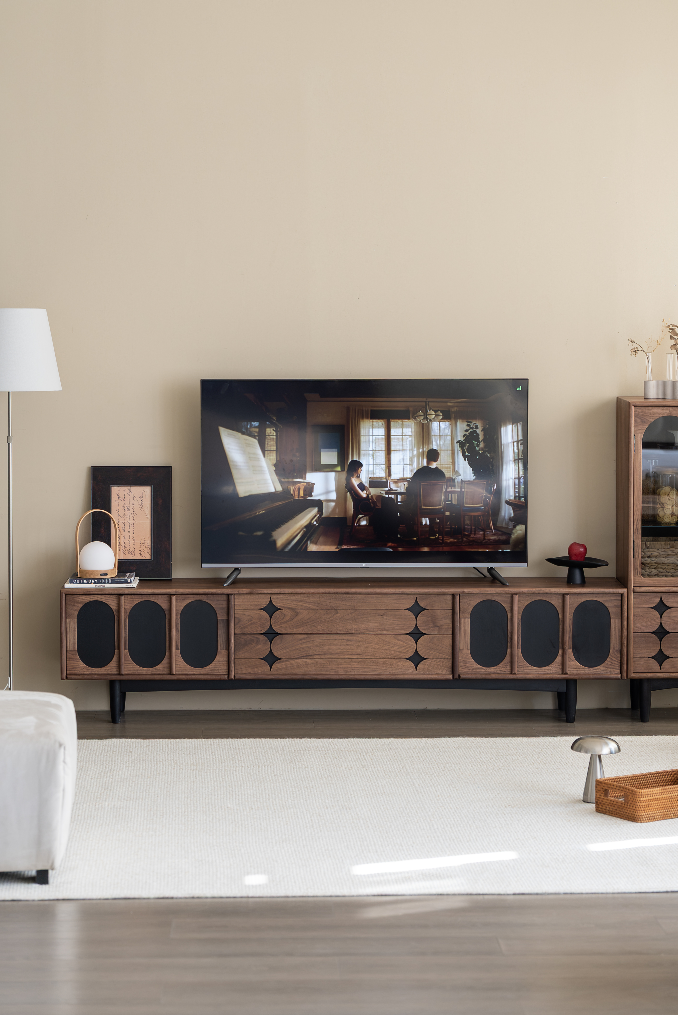 TV cabinet design，furniture design ，Residential Furniture，Solid wood furniture，Black walnut furniture，Original design，