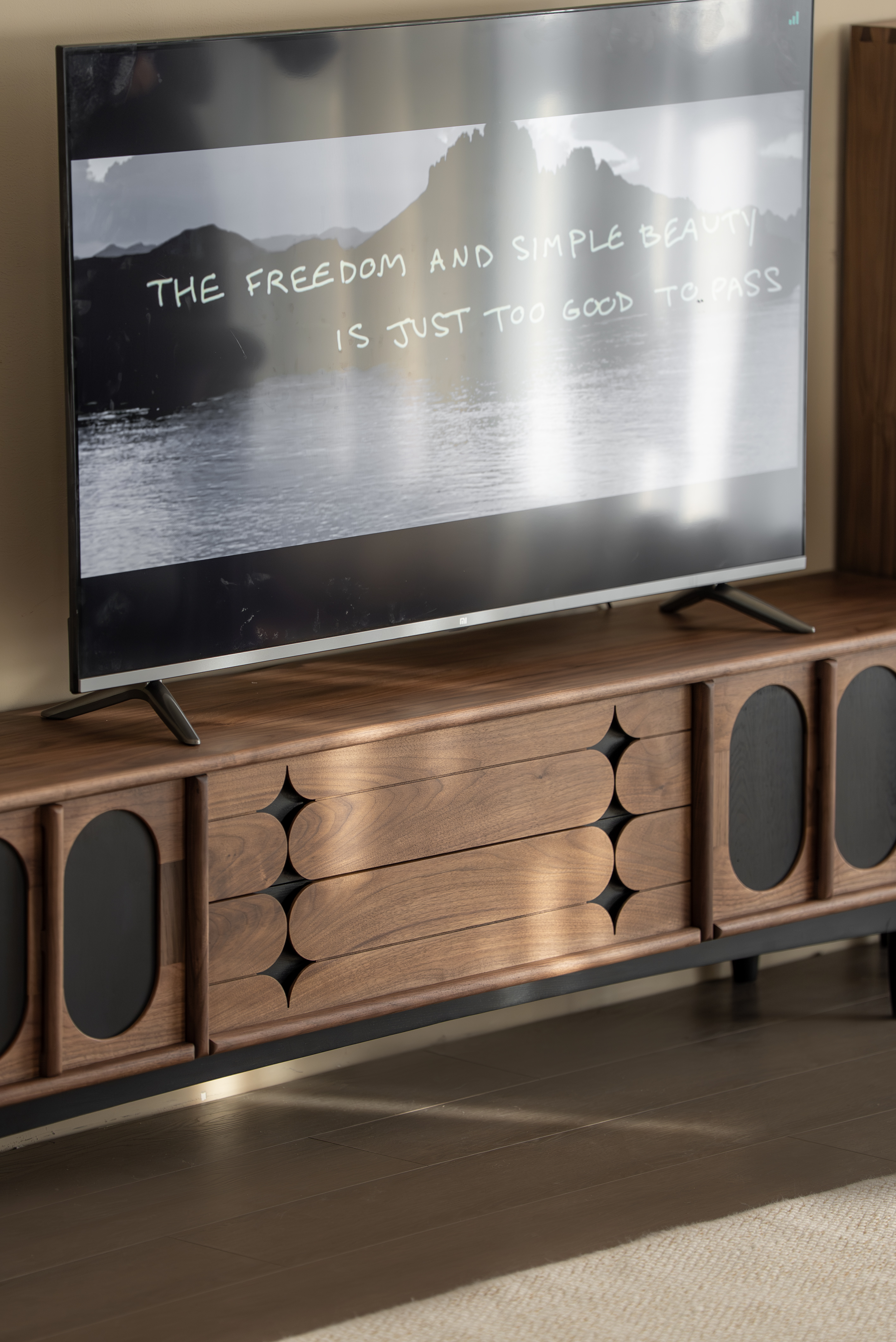 TV cabinet design，furniture design ，Residential Furniture，Solid wood furniture，Black walnut furniture，Original design，